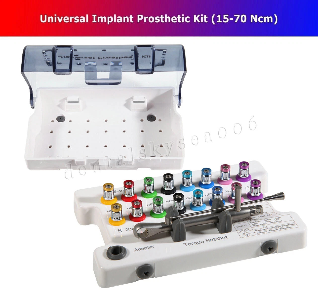 Dental Universal Implant Prosthetic Kit Torque Wrench Screw Drivers Remover Kit