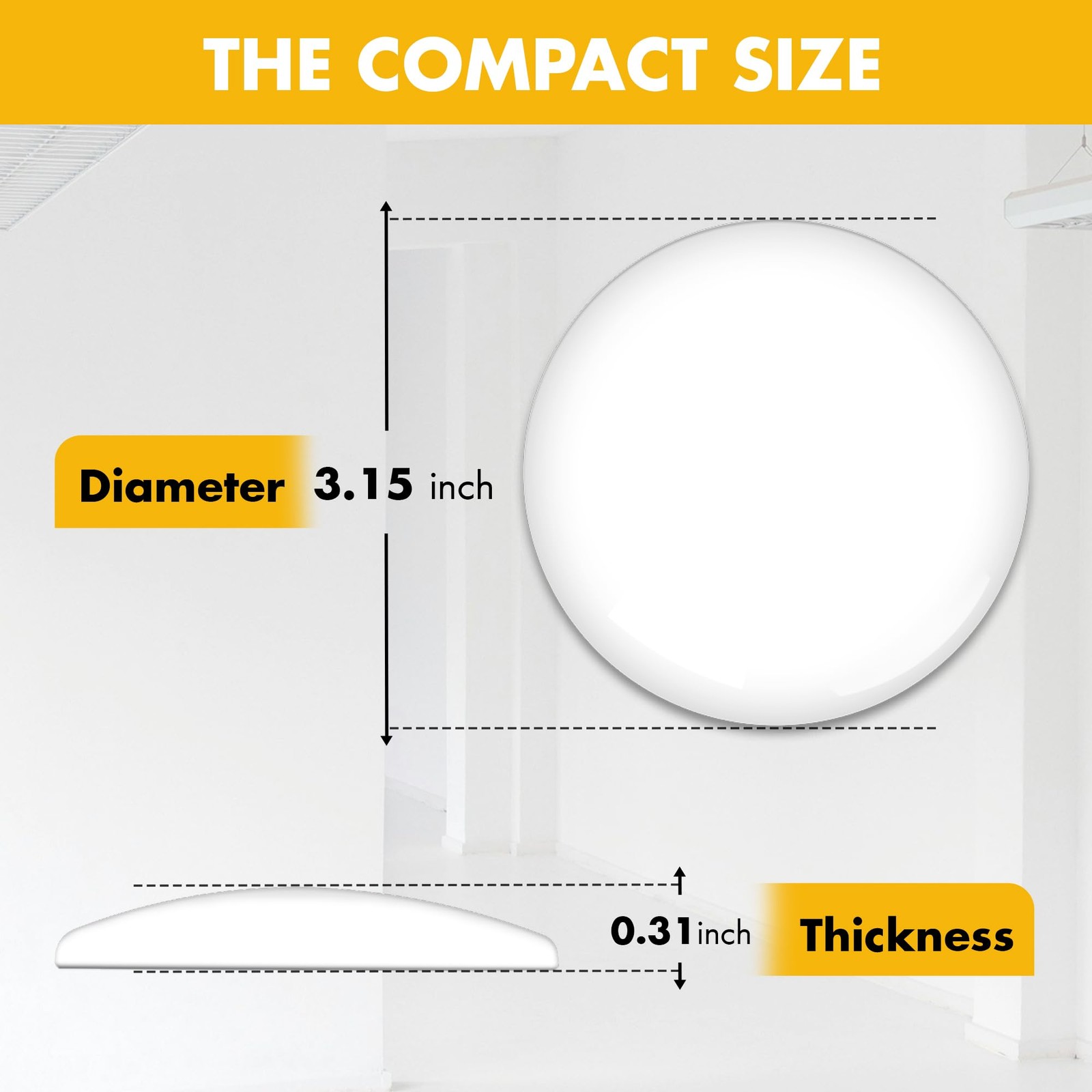 White 3.1 Inch Door Stoppers for Wall Clean Dry Surface Bumpers