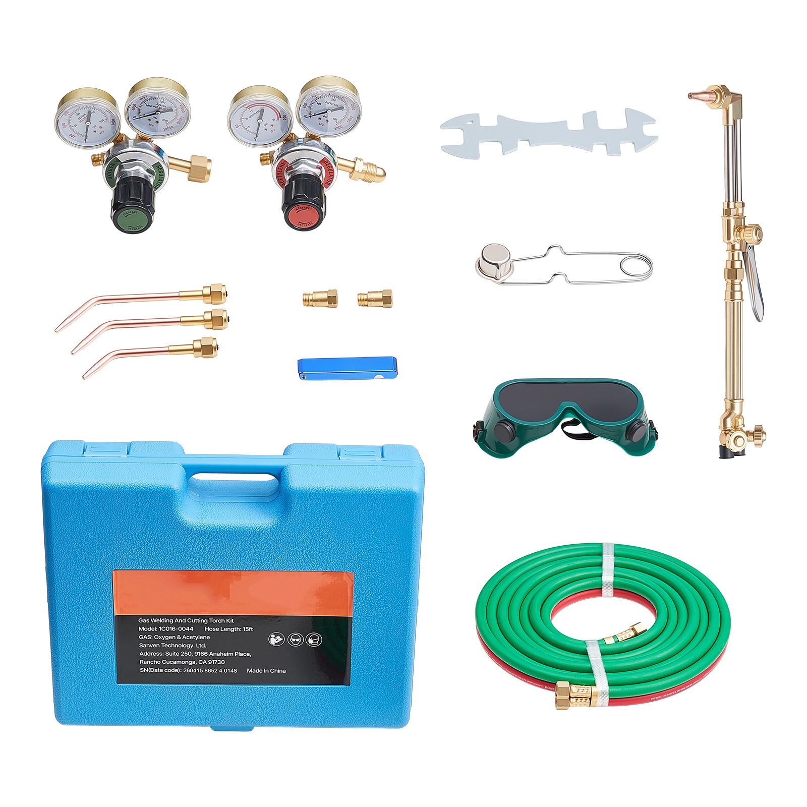 Uimoso Oxygen Acetylene Torch Kit with Check Valves for Gas Welding and Cutting