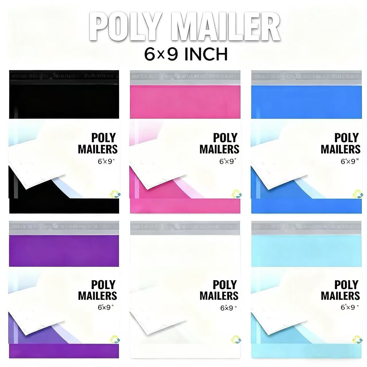#1 6×9 Colors Poly Mailers Plastic Shipping Envelopes Bags 25,50,100,500,1000
