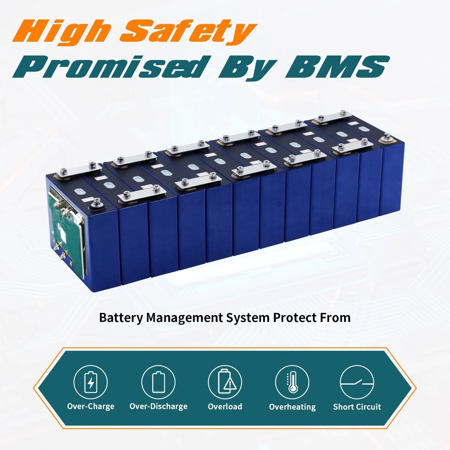 48V 100Ah LiFePO4 Lithium Battery Built-in 200A BMS 54.8V Battery For Golf Carts