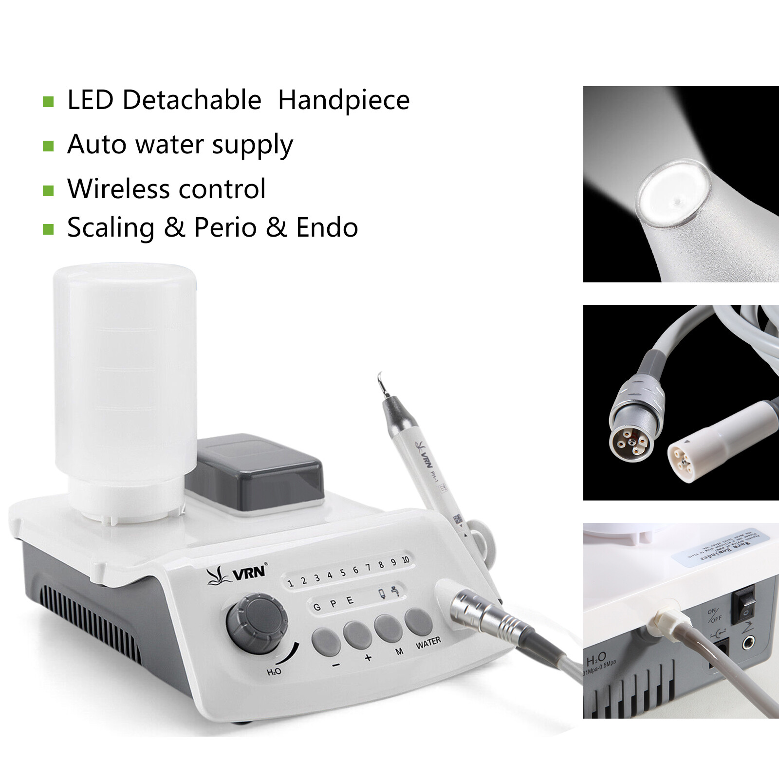 VRN Dental Ultrasonic Scaler with LED handpiece / Air Scaler 2Hole / 4Hole