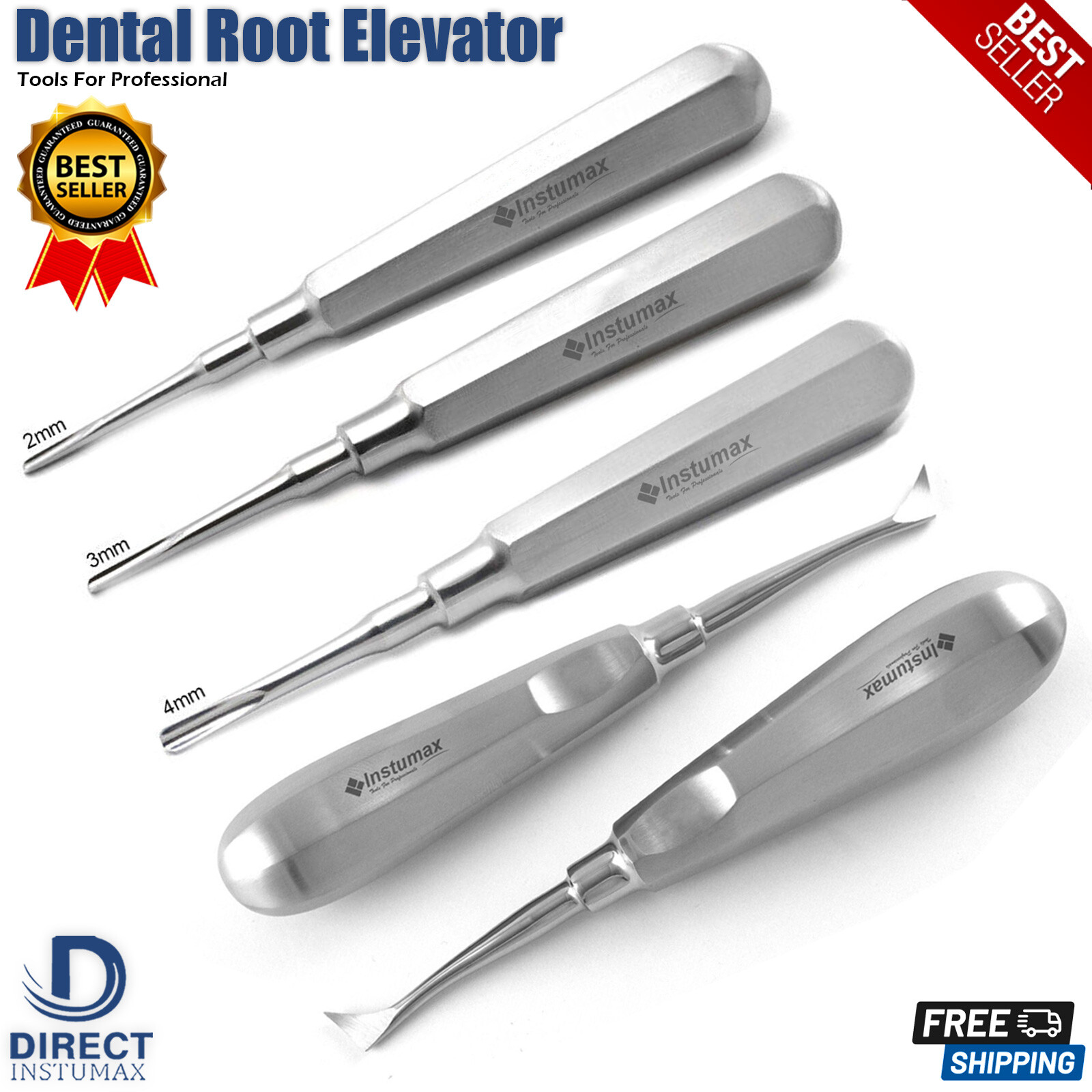 Dental Oral Surgery Root Elevators Kit Coupland Luxation Luxating Elevator Cryer