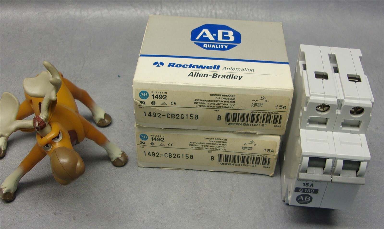 Allen Bradley 1492-CB2G150 Ser B Circuit Breaker 15 A Lot of 2