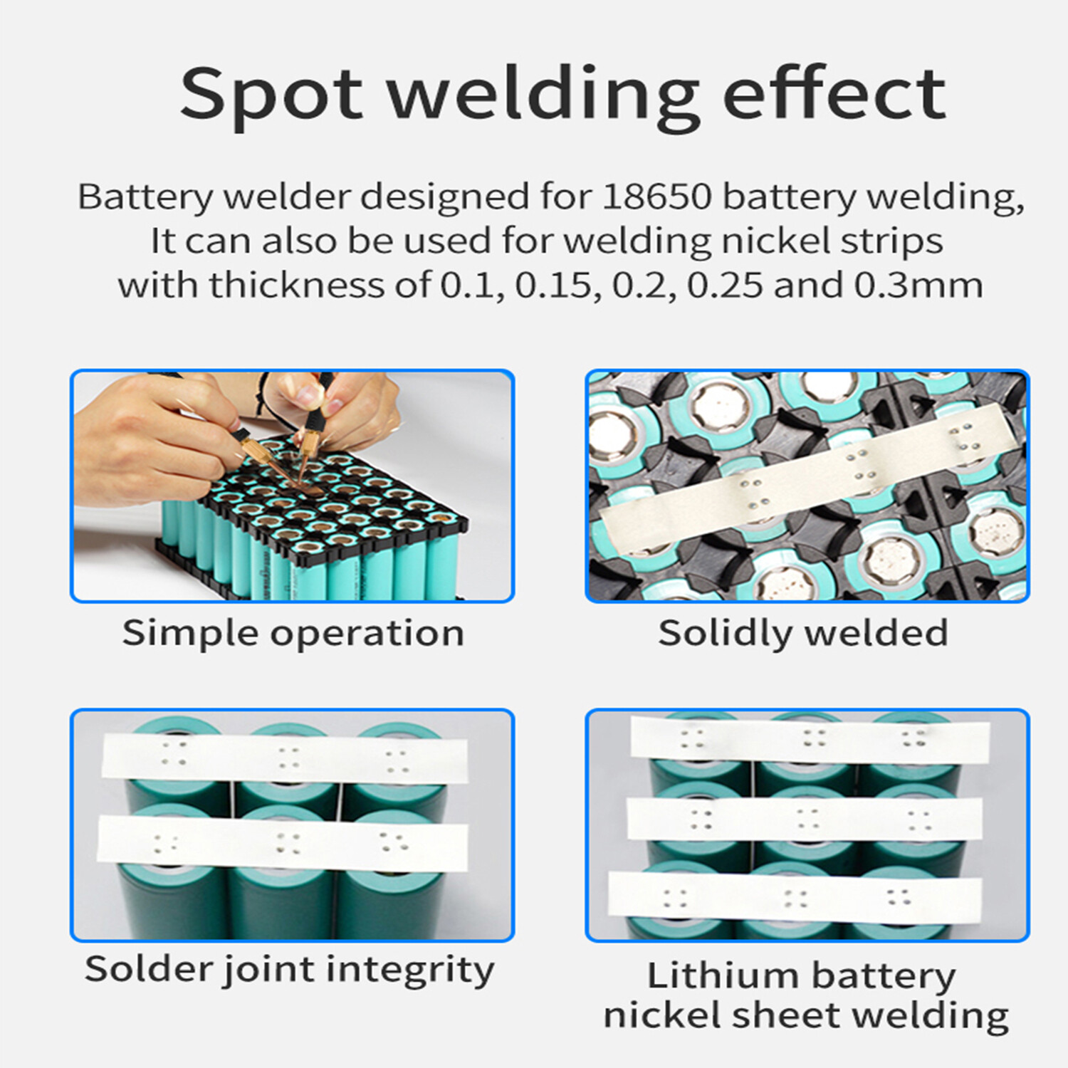 For 18650 Li-ion Battery Pack 8000W Mini Spot Welder Nickel Strip Welding Tools