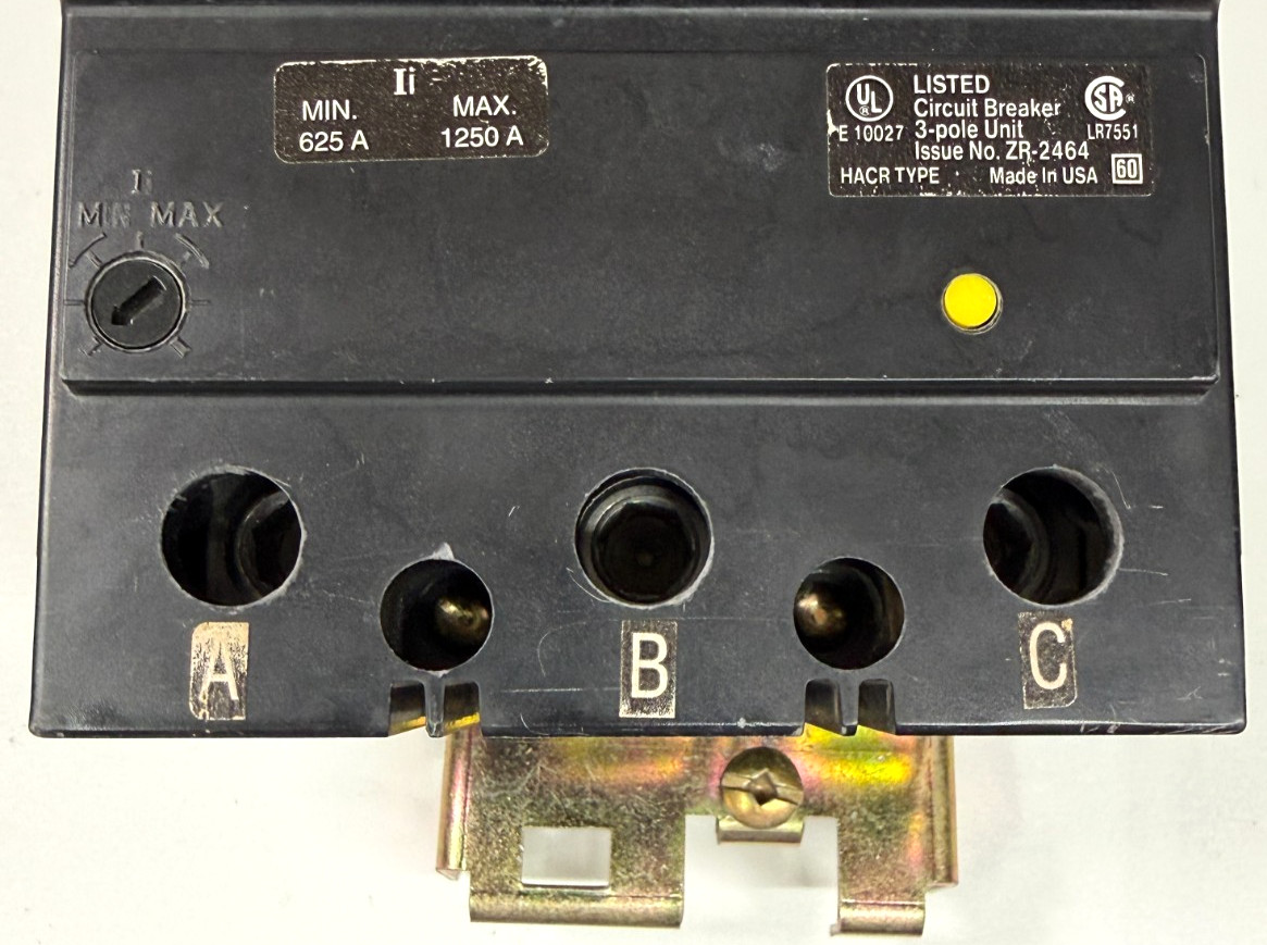 Square D KH36125 125Amp 3Pole 600V 25kA I-Line Circuit Breaker High Interrupting