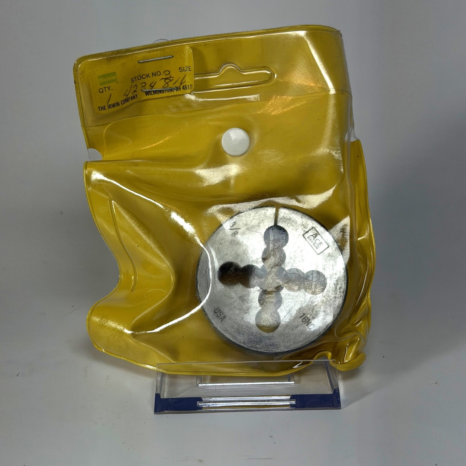 Ace Hansen 3/8″-16 NC Adjustable Die 2″ OD – NOS Military Surplus 4234