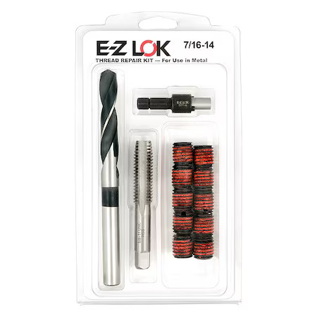 Zoro Select Ez-329-7 Thread Repair Kit, Self Locking Thread Inserts, Steel, 10,