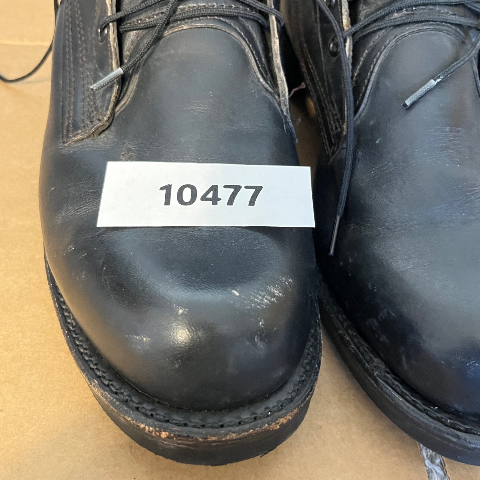 Vintage US Military Combat Boots Black Leather Lace Up 1987 Size 9.5 D