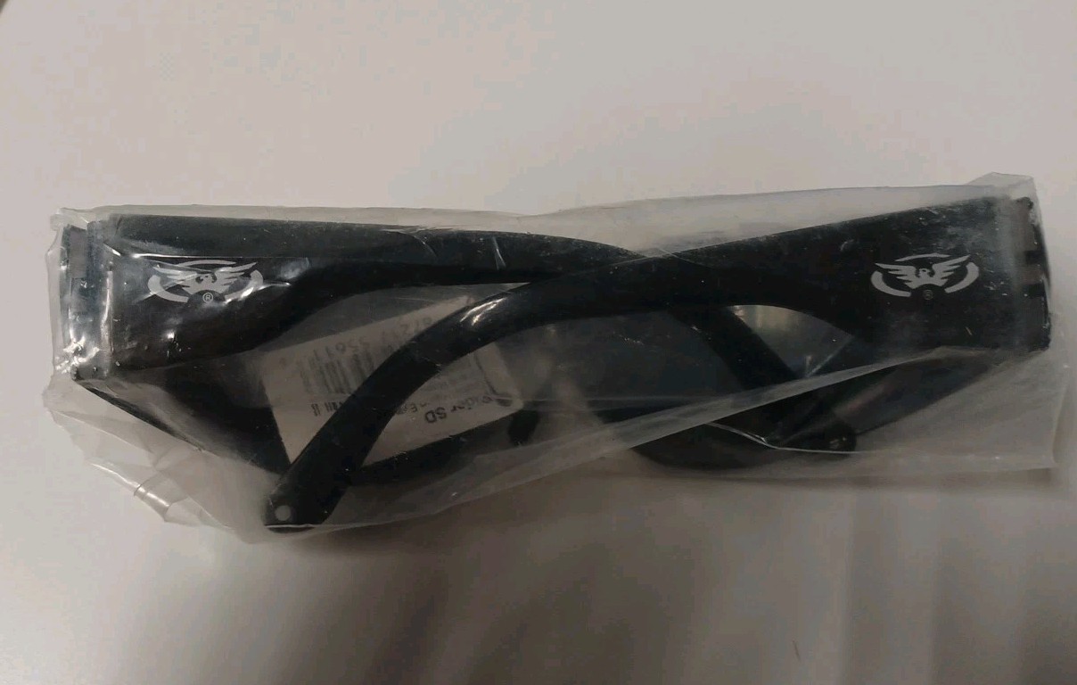 Rider Wrap Around Safety Glasses Super Dark Shatterproof Lens by Global Vision