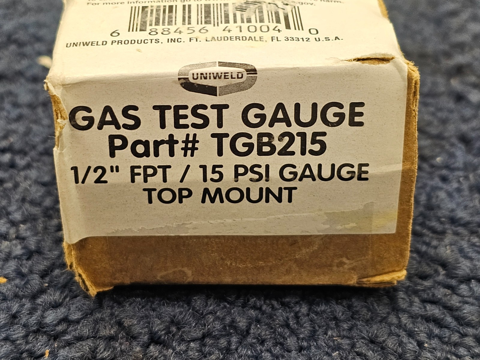 (QTY 3) Uniweld TGB215 Gas Test Gauge 1/2″ NPT Reducing Bell W/ 15 PSI Gauge E34