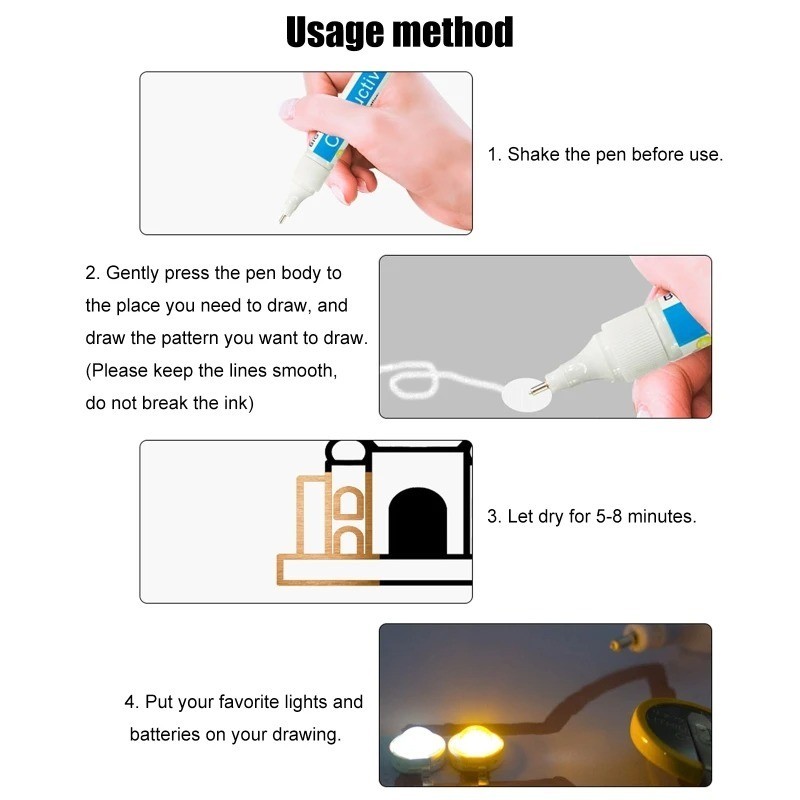 Conductive Ink Pen for Creating Repairing Circuits DIY Paint Pen for copper.