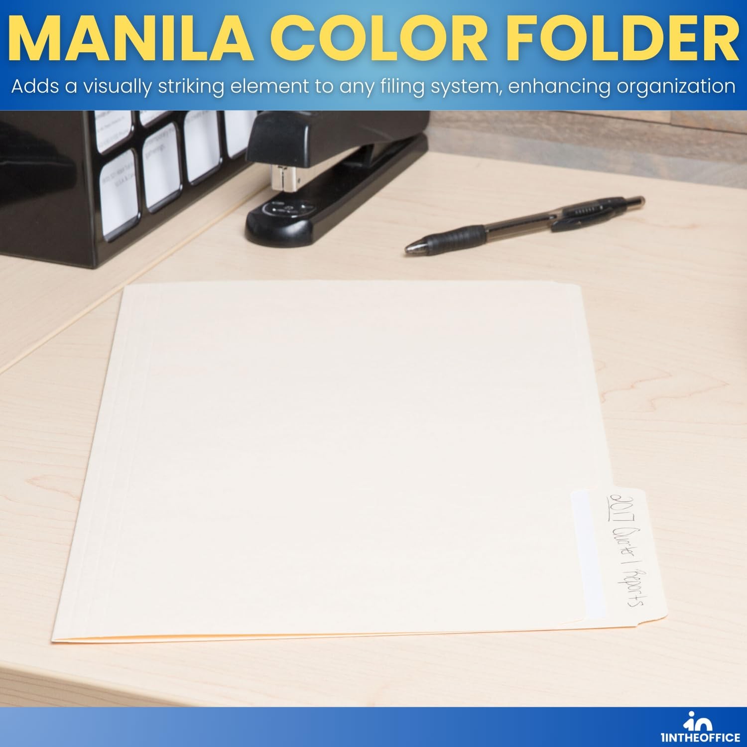 25 Pack Manila Legal File Folders Assorted 1/3 Cut Tab Organizer
