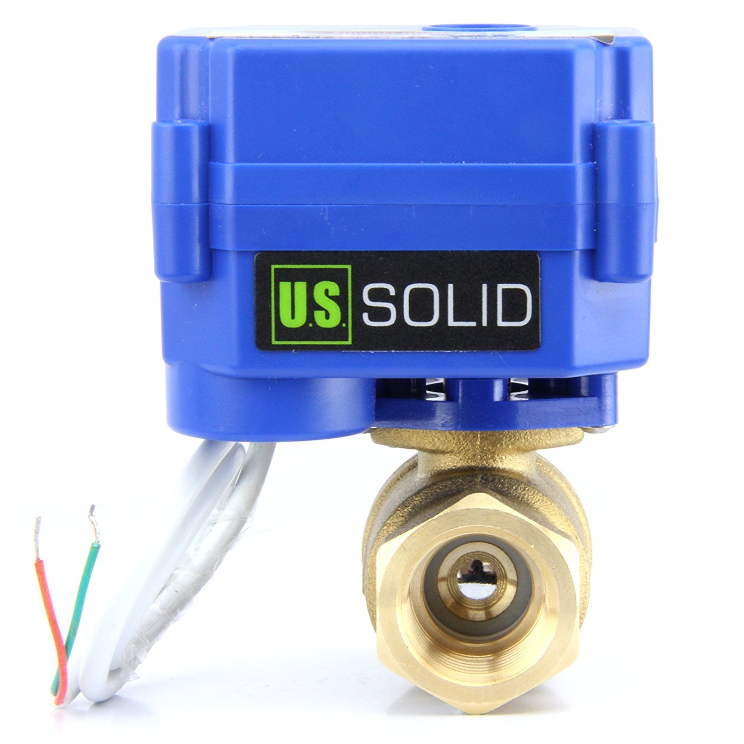 U.S. Solid 1″ NPT Motorized Ball Valve N/C 9V 12V 24V AC/DC 2-Wire Brass