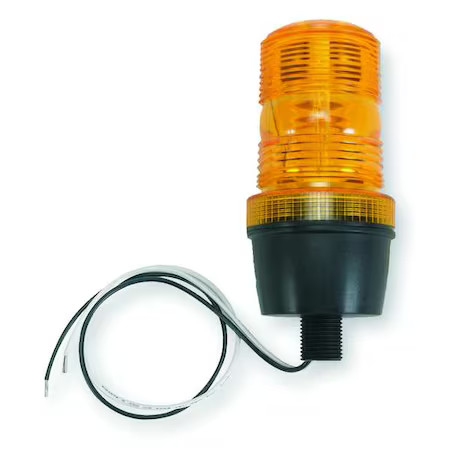 Warning Light, Amber, Strobe Tube, 120V Ac, 72 Flashes Per Minute, 8, 000