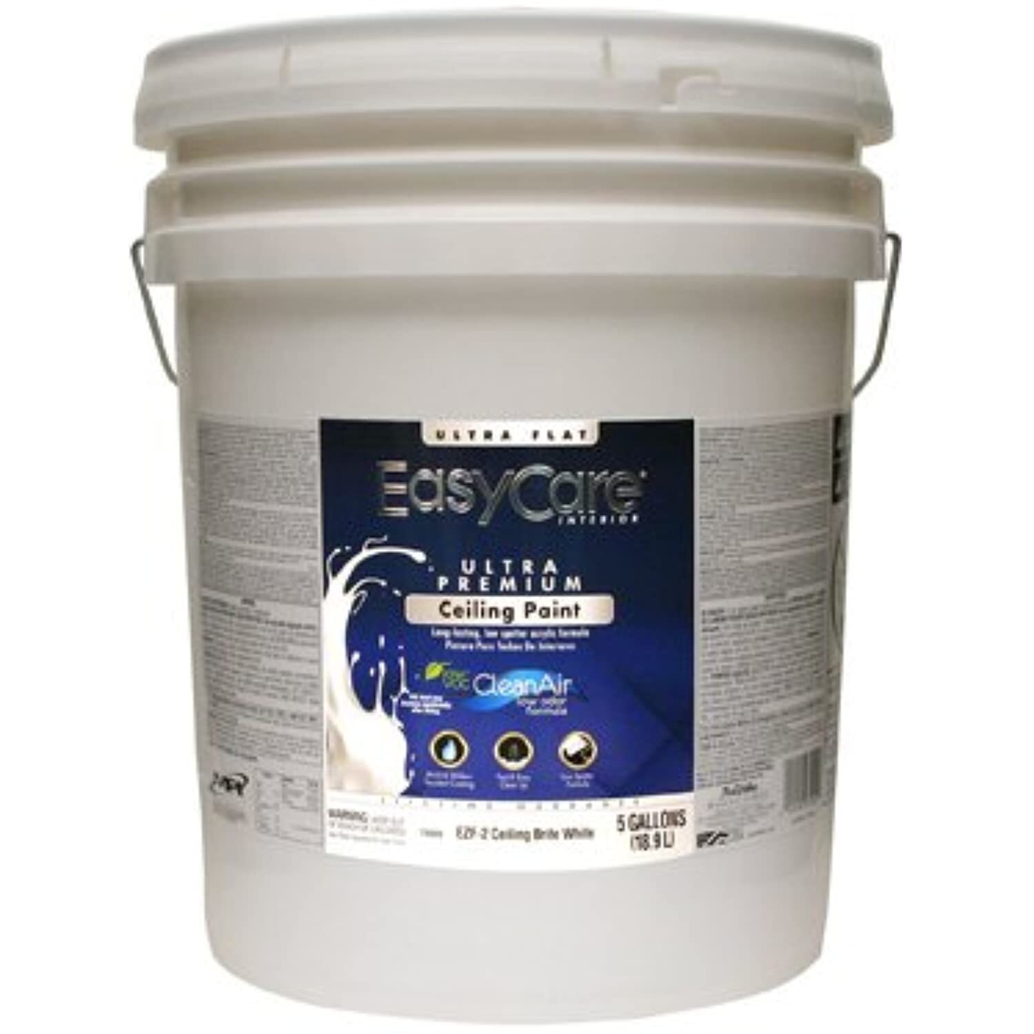 True Value EZF2-5G Easycare White Flat Interior Wall Ceiling Paint 5-Gallon