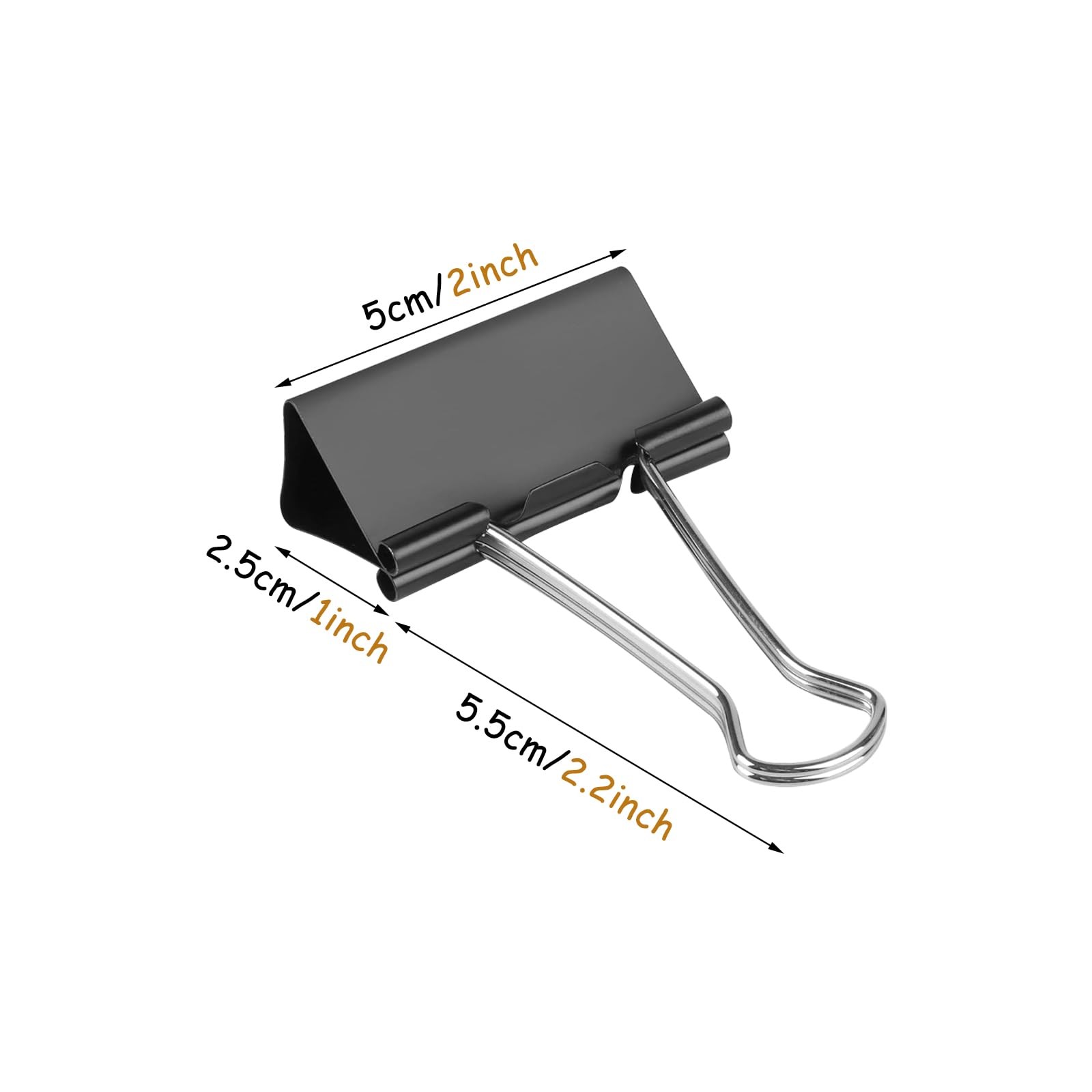KTOJOY Extra Large Binder Clips 36 Pack 2 Inch, Big Paper Clamps for Office S…