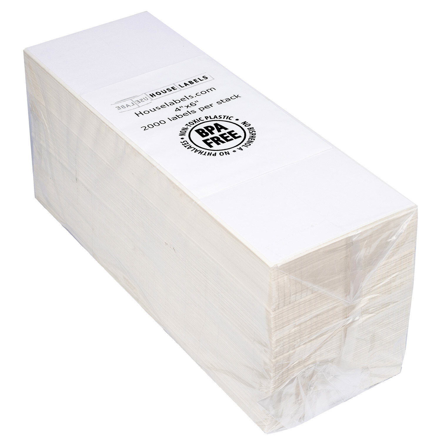 ZEBRA / ELTRON 4×6 (4″ x 6″) Direct Thermal Fanfold Labels – (4) Stacks of 2000