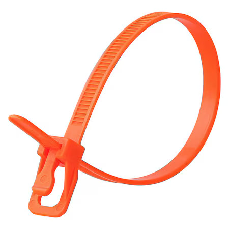 Retyz Evt-S06fo-Ta Cable Tie, 6 In L, 1.40 In Max Bundle Dia., Fluorescent