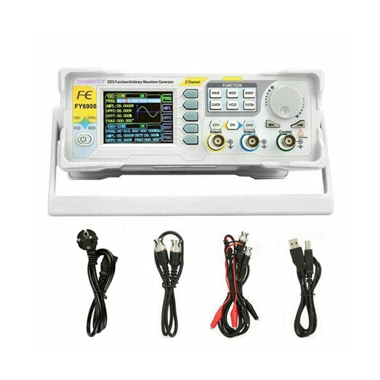Function Generator AC100-240V FY6900 60MHz Double Channel DDS Function Arbitr…