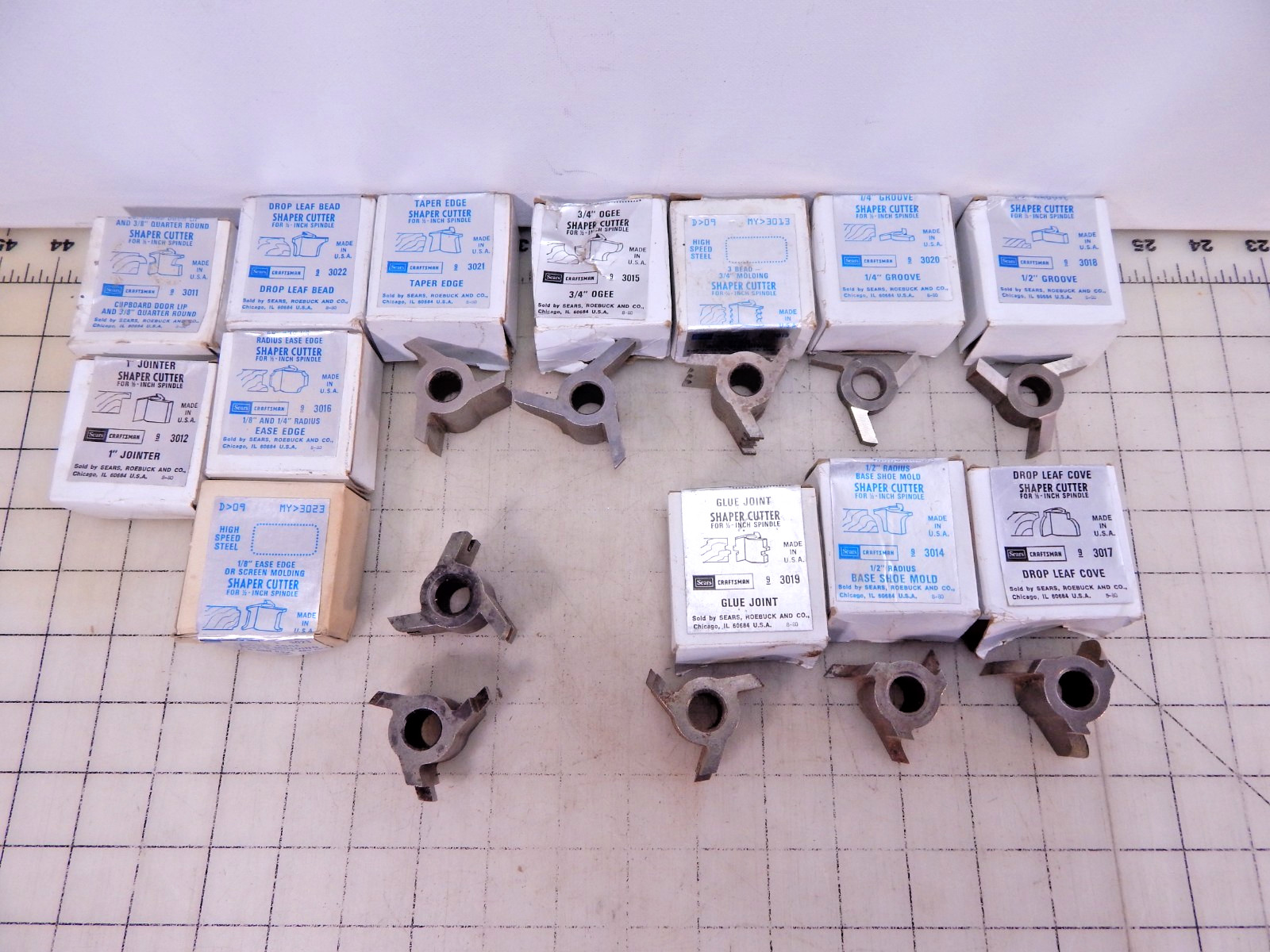 15pc Craftsman Shaper Cutters for 1/2 inch spindle