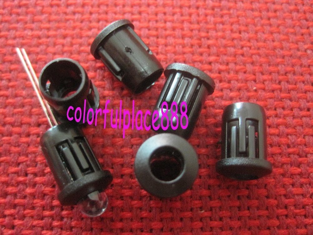 1000pcs, New 5mm Black Plastic LED Hoder Holders Clips Bezels Mounts for 5mm Led