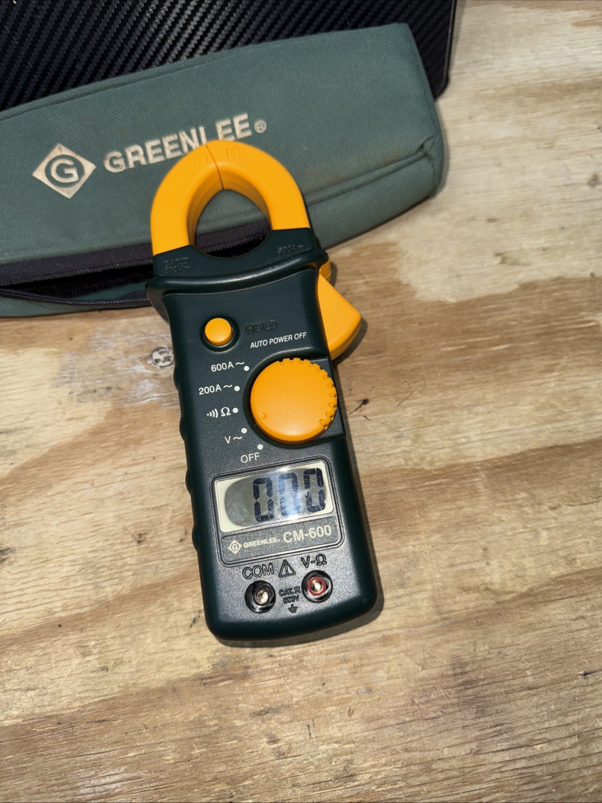 Greenlee CM-600, 600a, 600V, AC Clamp Meter – With Bag – NO LEADS