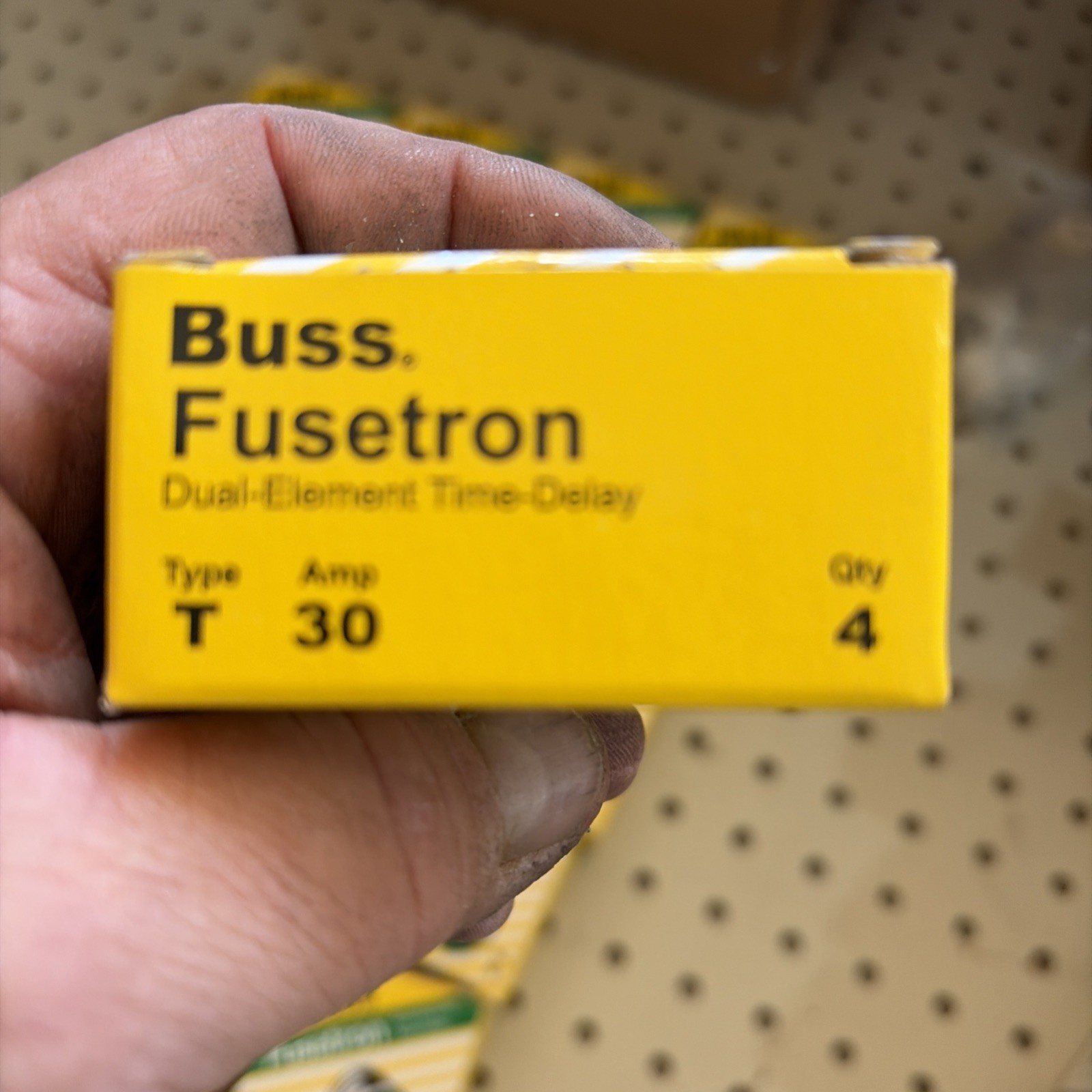 T-30 Bussmann, 30A 125vac, Dual Element, Time Delay, Fuse (4 pcs) NEW OLD STOCK
