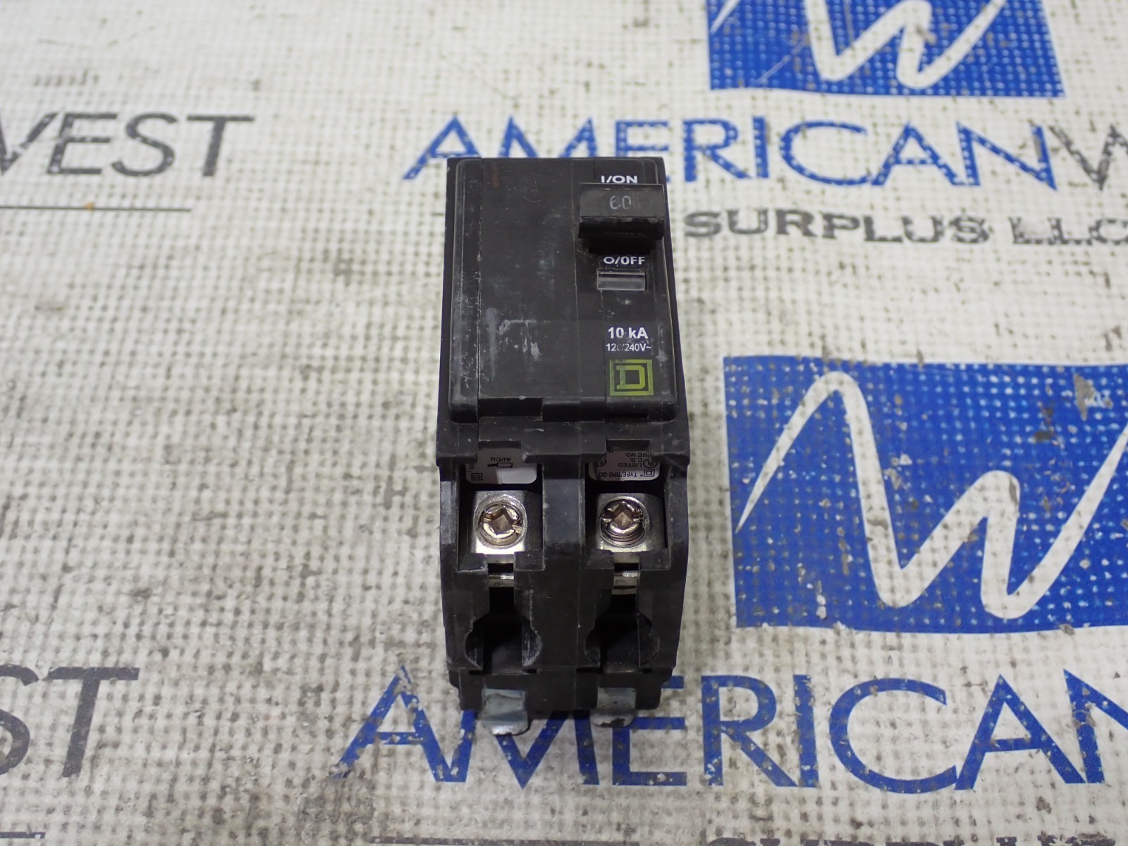 Square D QO260 2 Pole 60 Amp 120/240 Volt 10kA Type QO Plug On Circuit Breaker