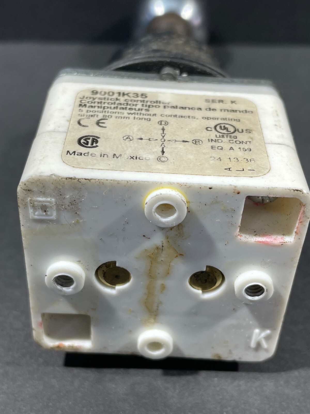 Square D 9001 K35 J Joy Stick Operator, Scratches & Missing Boot, Used & Checked
