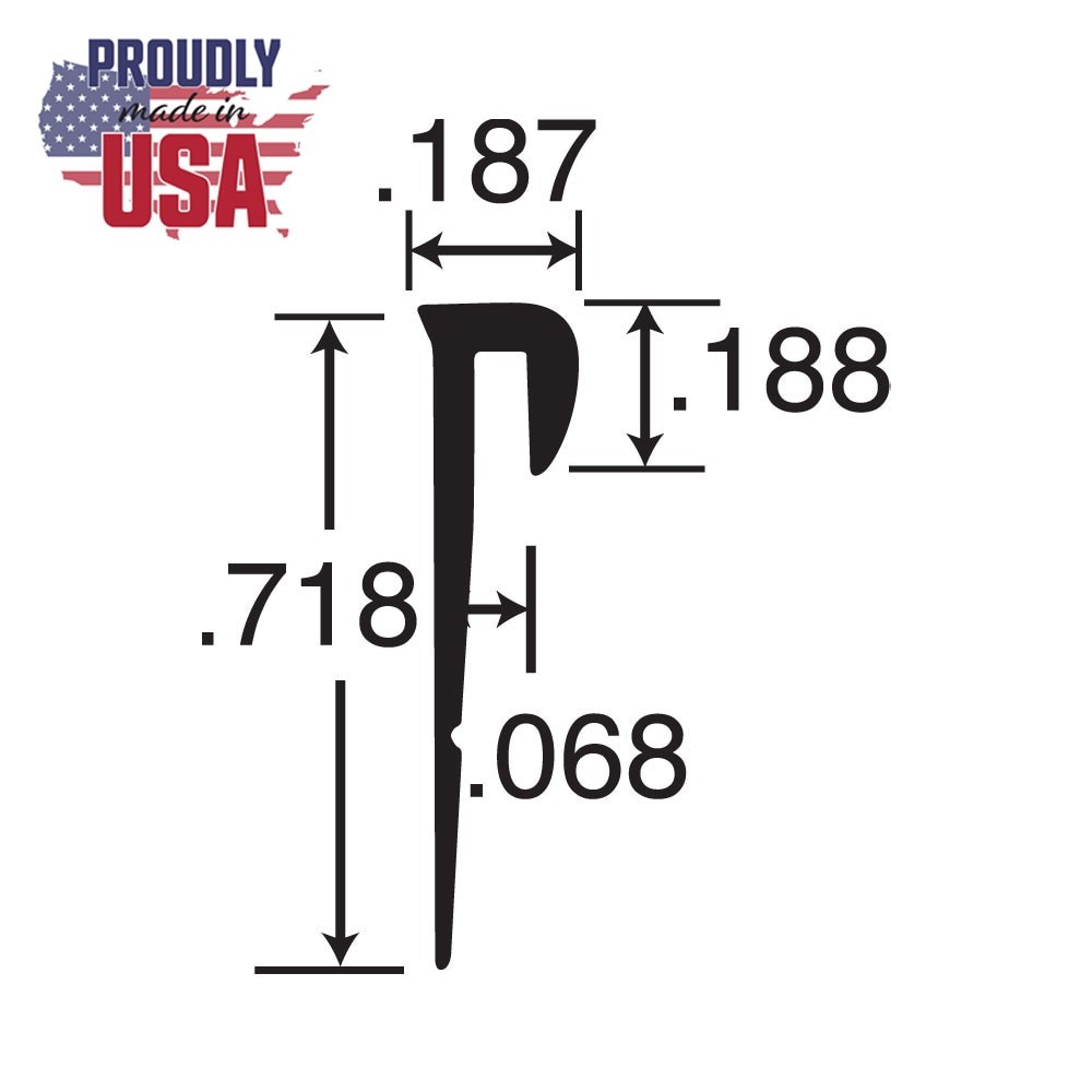 Outwater Aluminum J Channel Fits Material 1/16 Inch Thick Clear Anodized (Satin)
