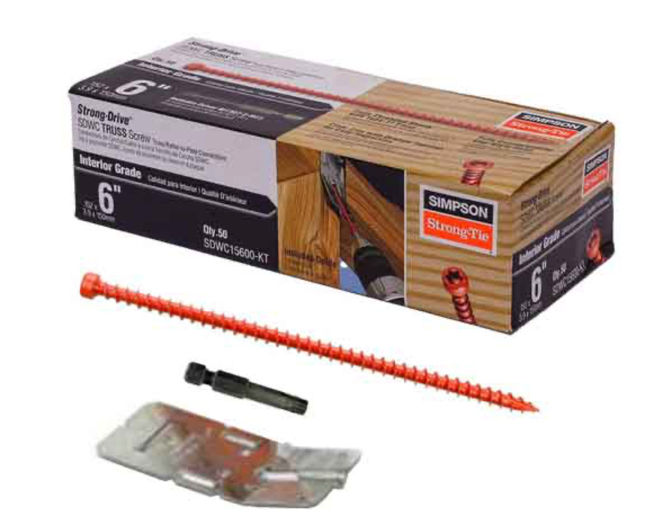 Simpson Strong-Tie SDWC15600-KT 6″ Strong Drive Structural Screws 50 Screws