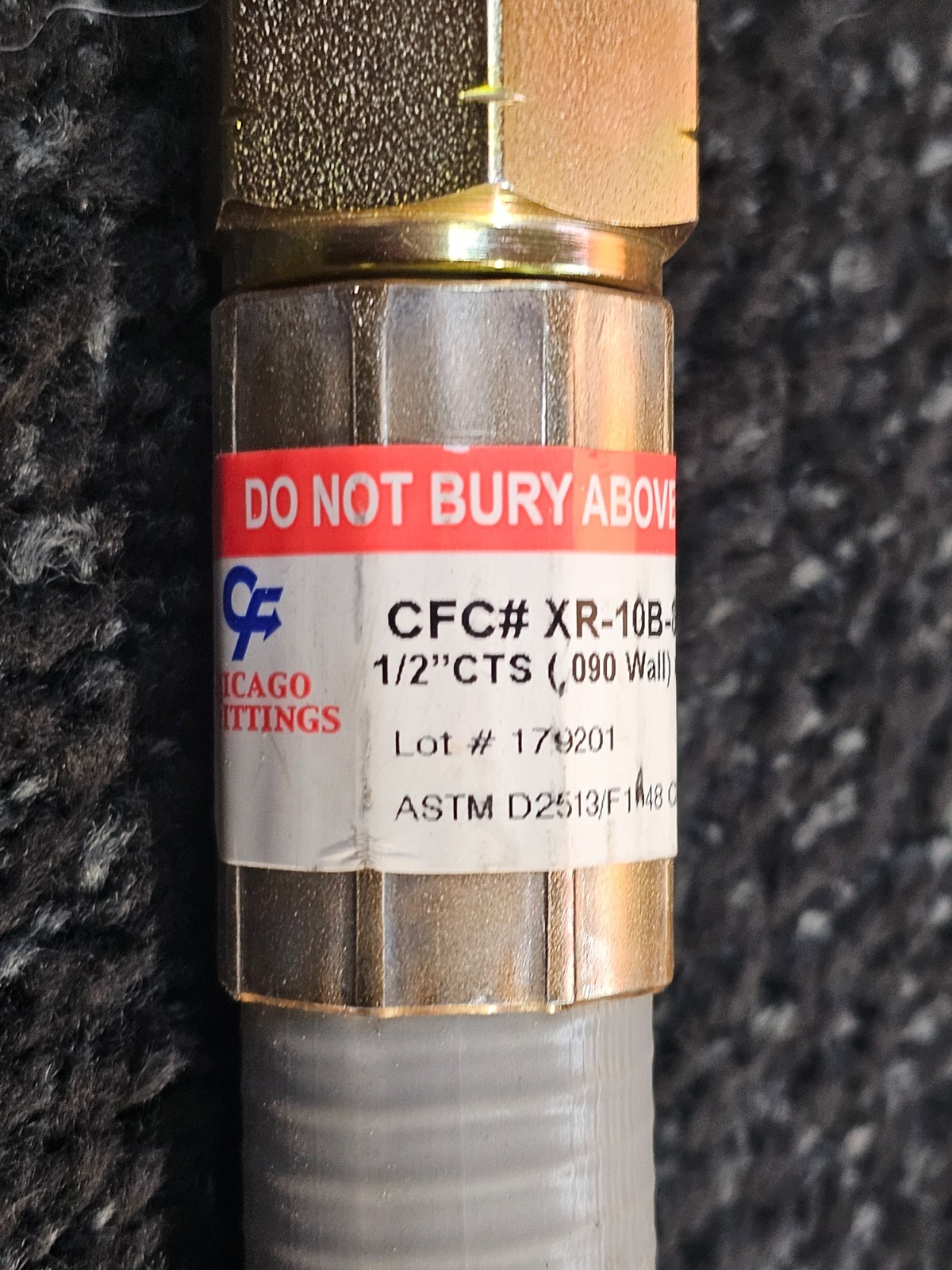 Chicago Fittings 1/2 in MPT X 1/2 in CTS SDR 7 X 72 Length Anodeless Riser