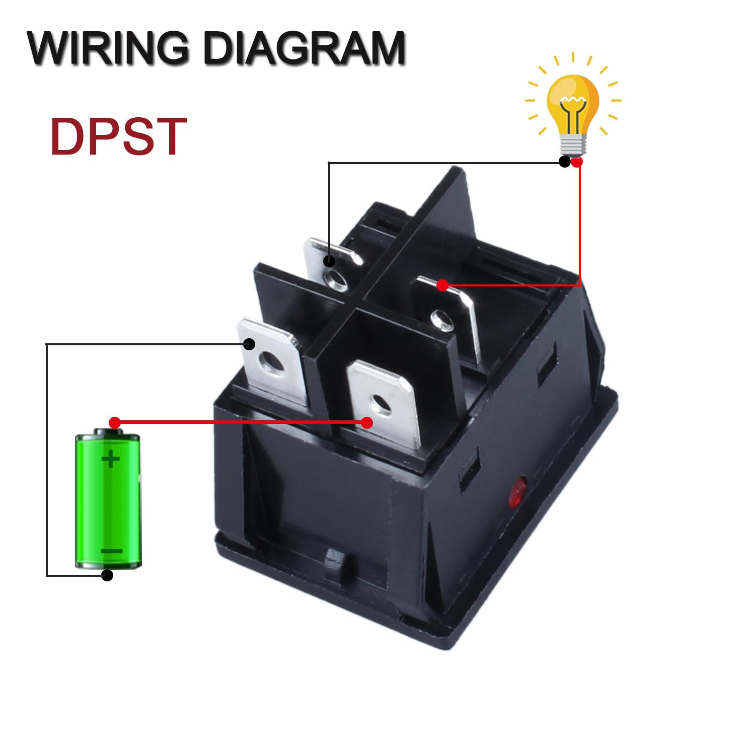 35A Large Current Power Switch 125V/250V AC on off Boat Rocker Toggle Switch