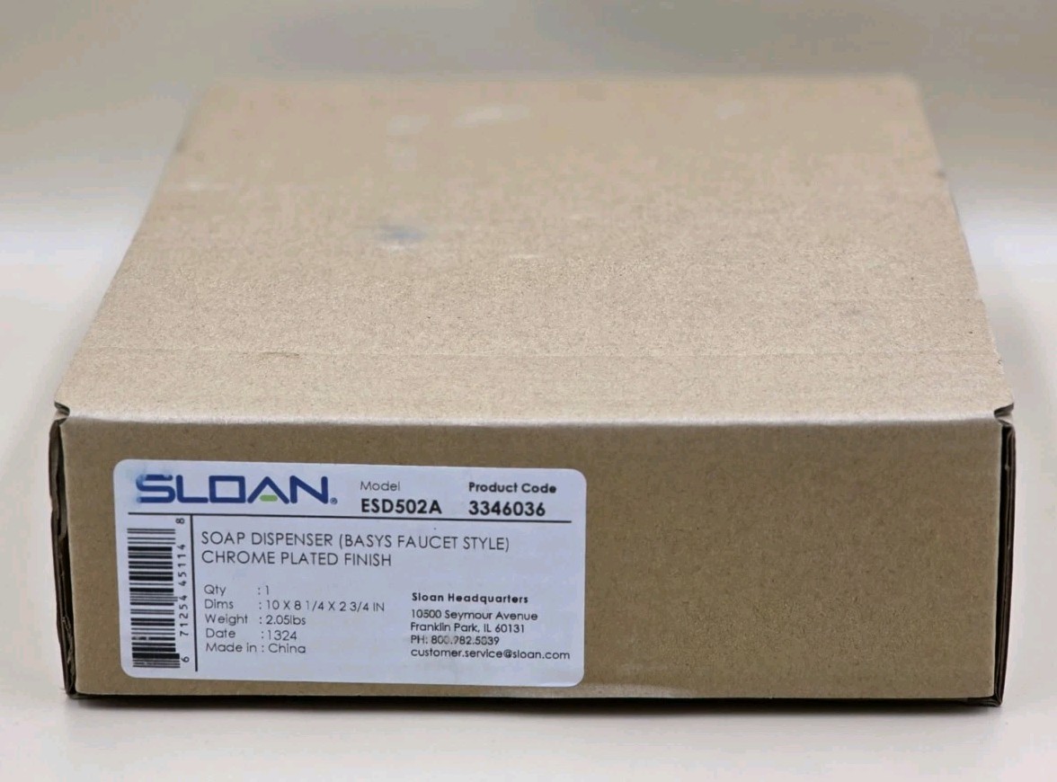 Open Box~Sloan ESD-502A Touchless Soap Dispenser, Chrome