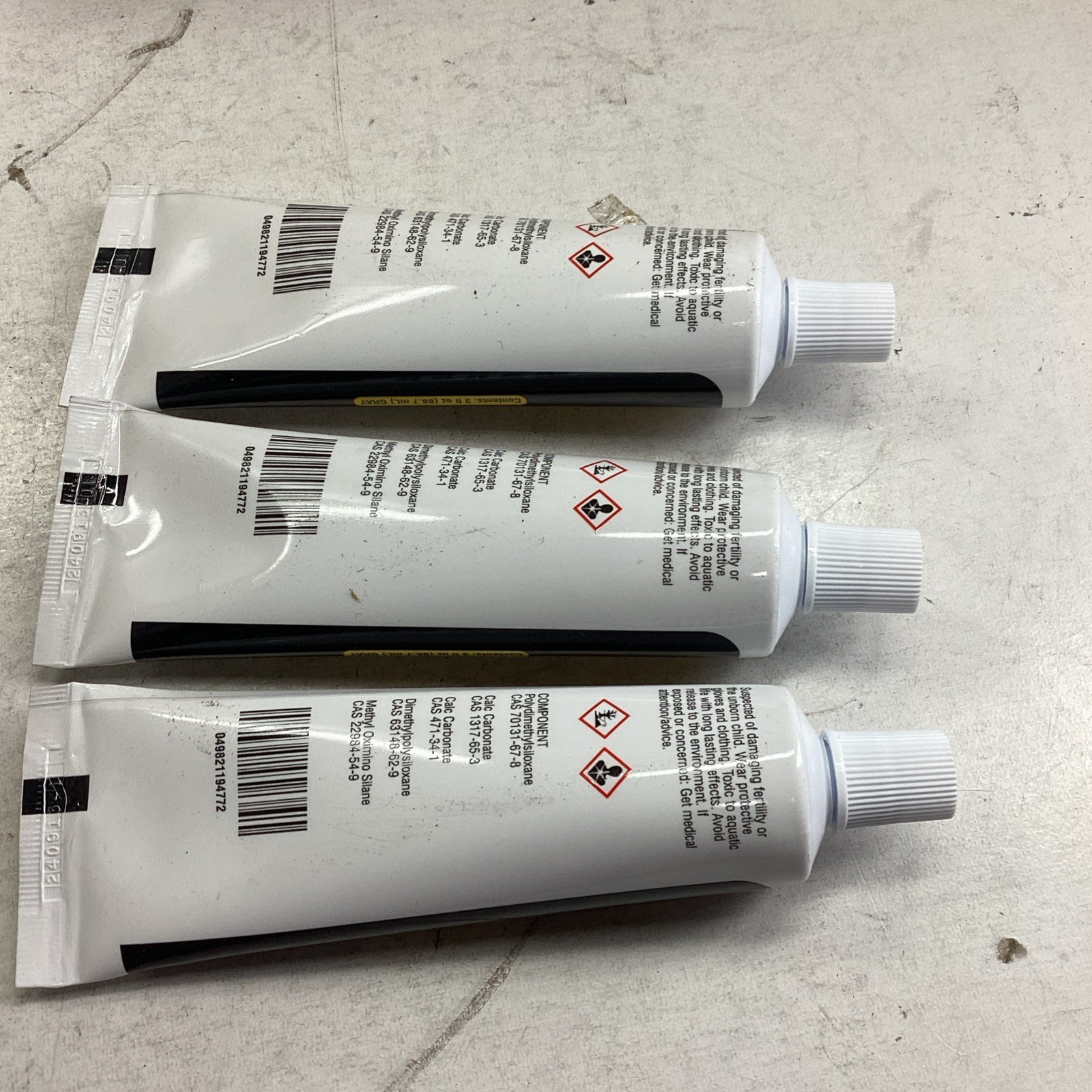 Lot of 3 Amerimax SeamerMate Professional Grade Permanent Gutter Seal 3oz Gray