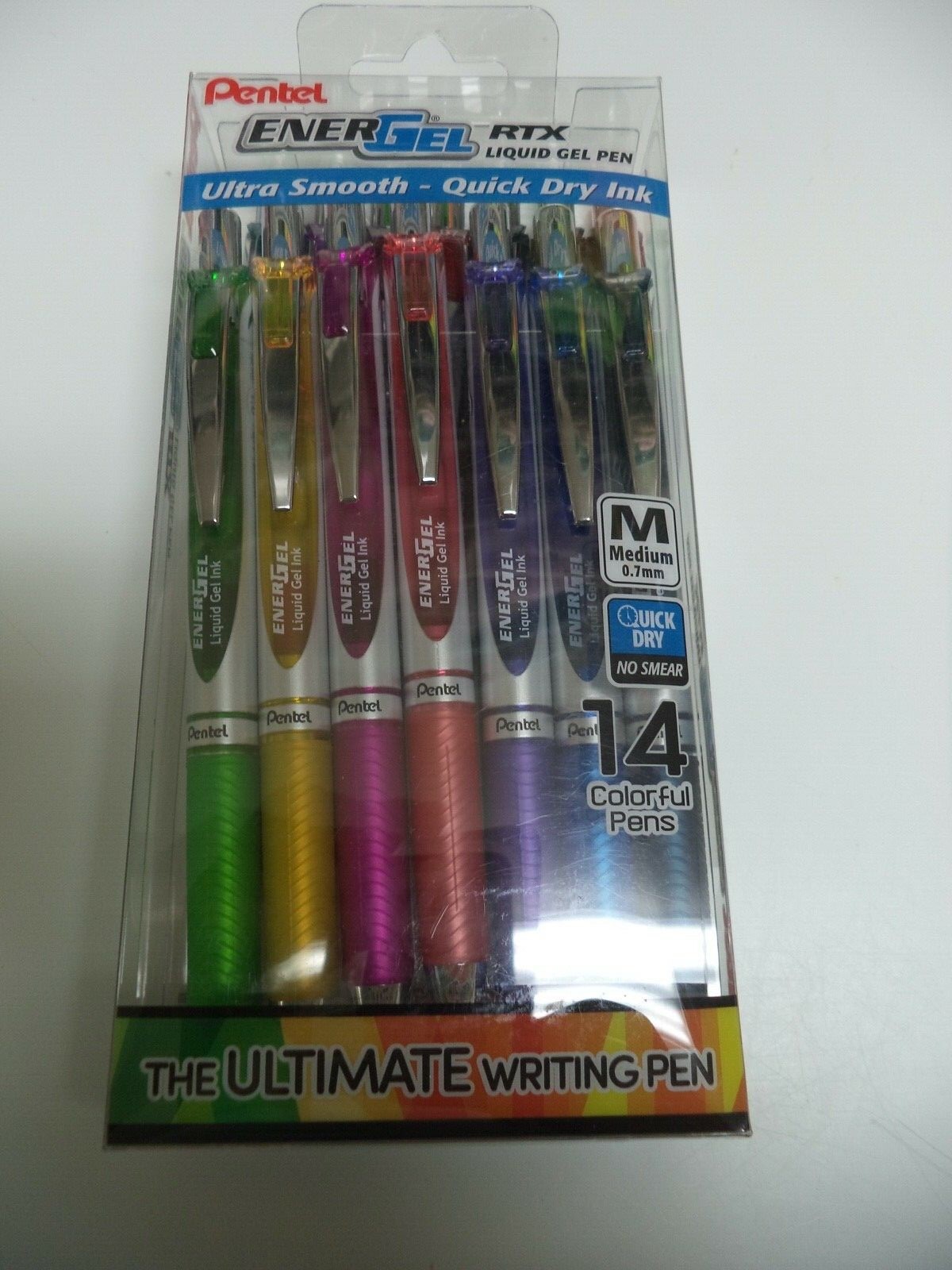14 🔥Pentel EnerGel RTX Retractable Liquid Gel Pen 0.7mm Medium Assorted Colors