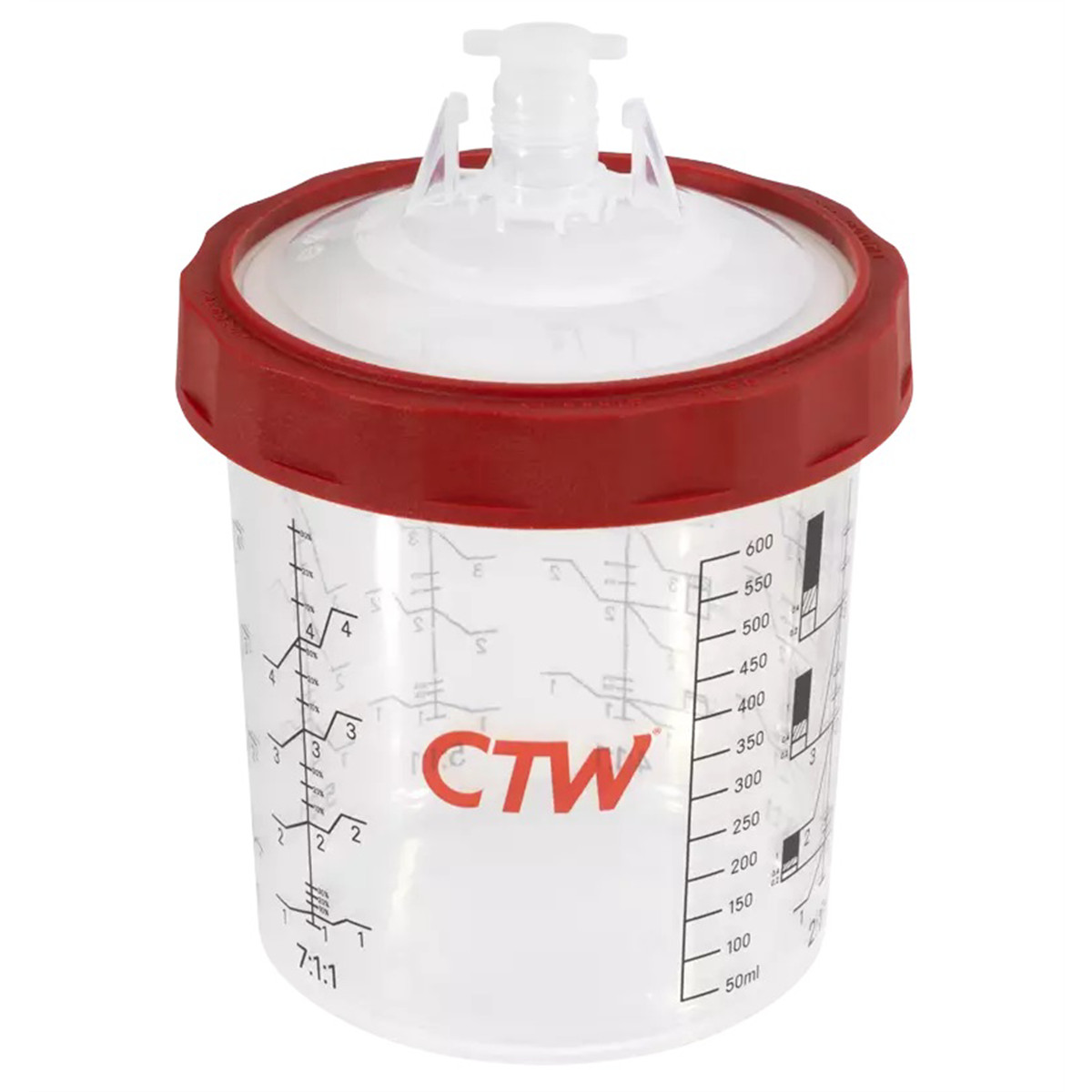 CTW International CS125-400 400ml/13.5oz Premium Disposable Spray Cup Paint Sys
