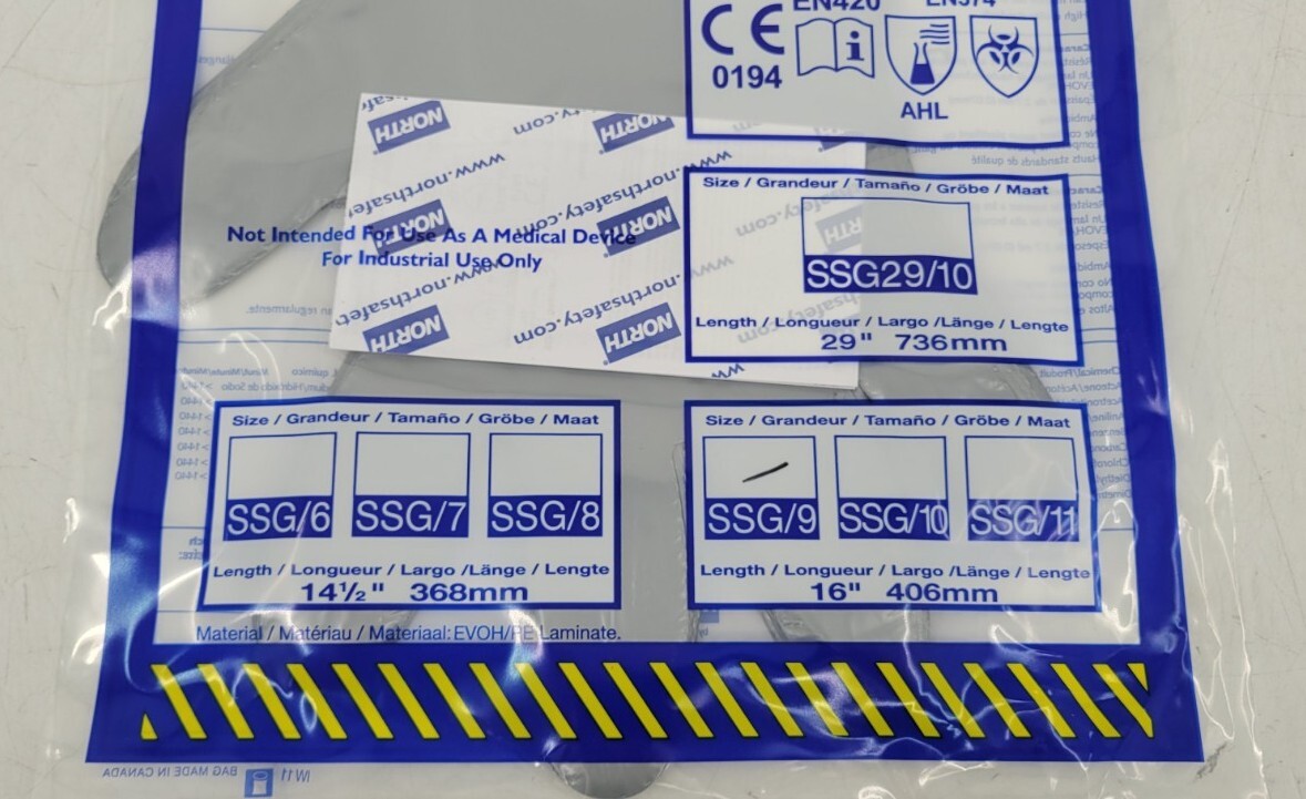 10 Pair Honeywell North Silver Shield Chemical Resistant Gloves Size 9 – EB-9771