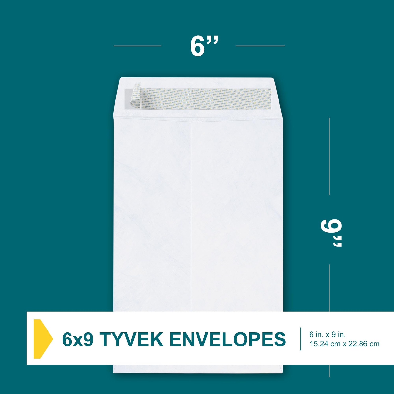 15 Pack 6×9″ Tyvek Envelopes Tear-Proof Self-Seal Lightweight Mailers