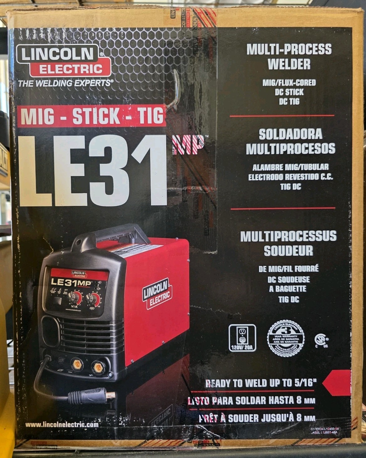 LINCOLN ELECTRIC K3461-1 LINCOLN LE31MP Multiprocess Welder