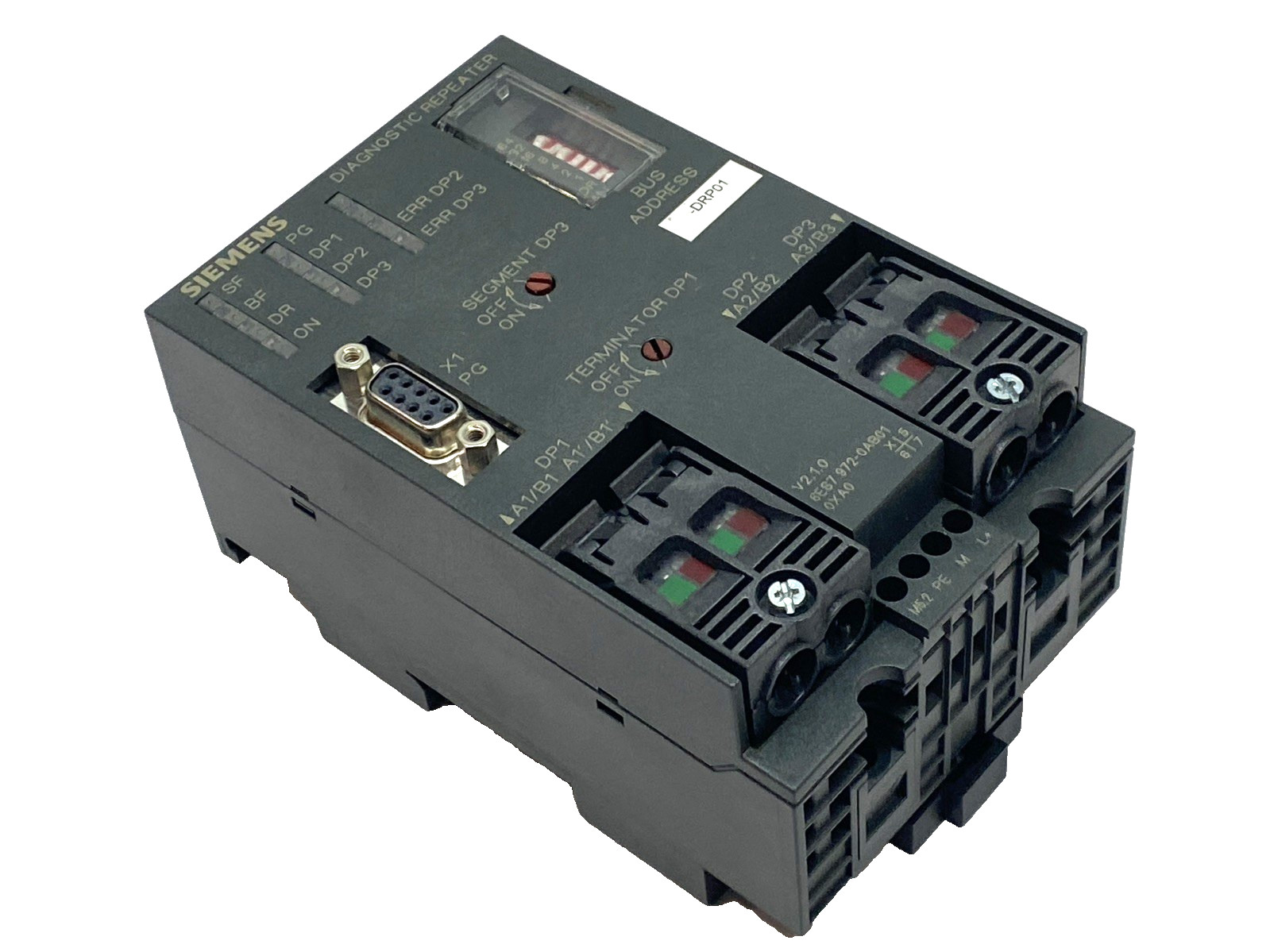 Siemens 6ES7972-0AB01-0XA0 SIMATIC S7 PROFIBUS DP Diagnostic Repeater RS485 24V