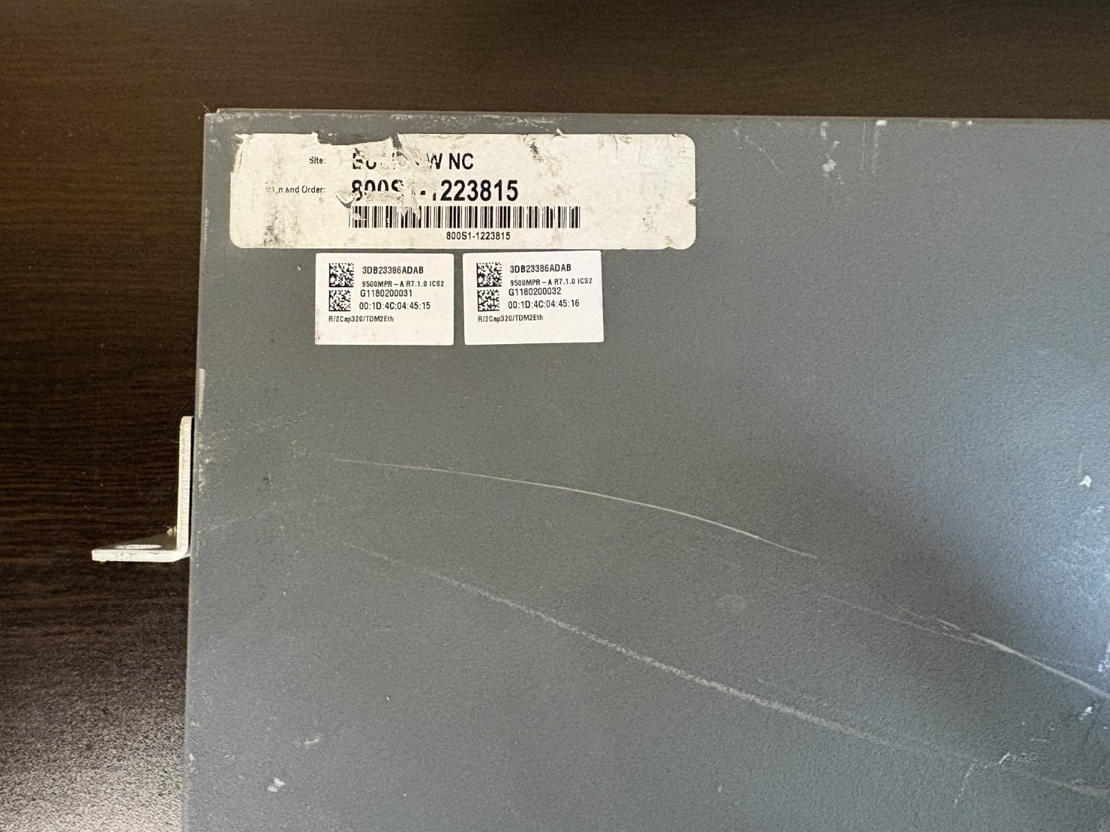 ALCATEL-LUCENT 9500 MPR (2) EASv2, (2) P32E1DS1, (2) P2E3DS3, (2) CorEvo-10G,(2)