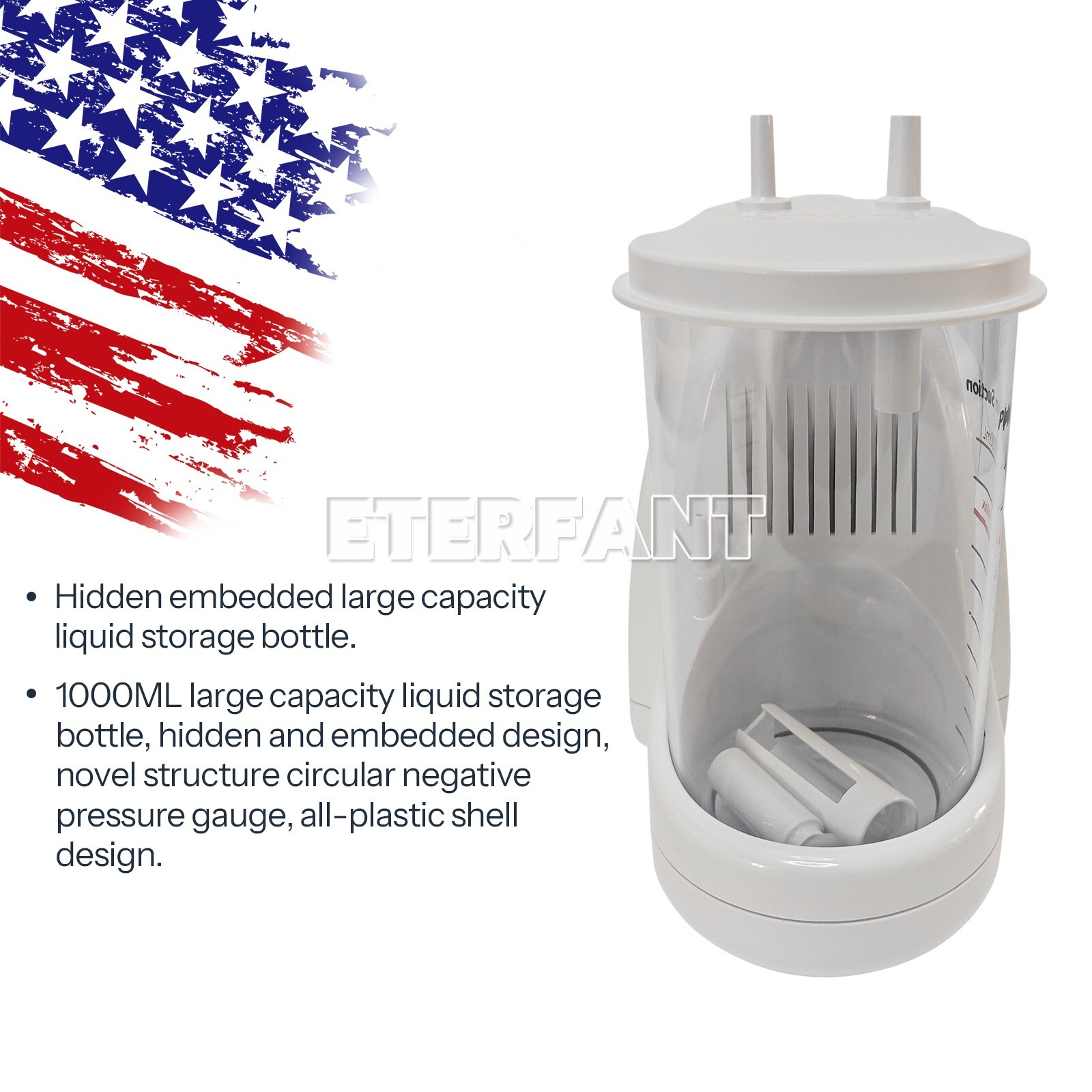 Dental Suction Machine Portable Phlegm Vacuum Oral Emergency Suction Unit ≤65dB