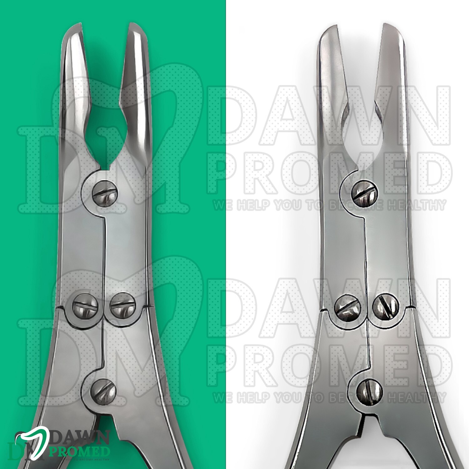 2 Pcs Ruskin Bone Rongeur Straight & Curved Set 3mm Bite 6″ Orthopedic German Gr