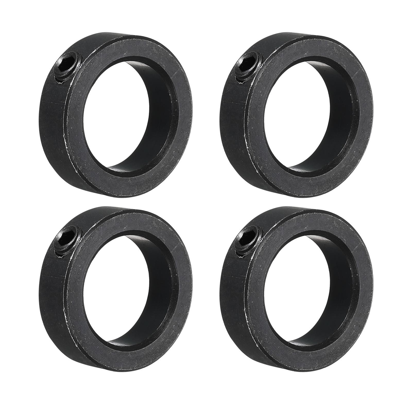 4 Pack Shaft Collar 1″ Bore Carbon Steel Set Screw Black