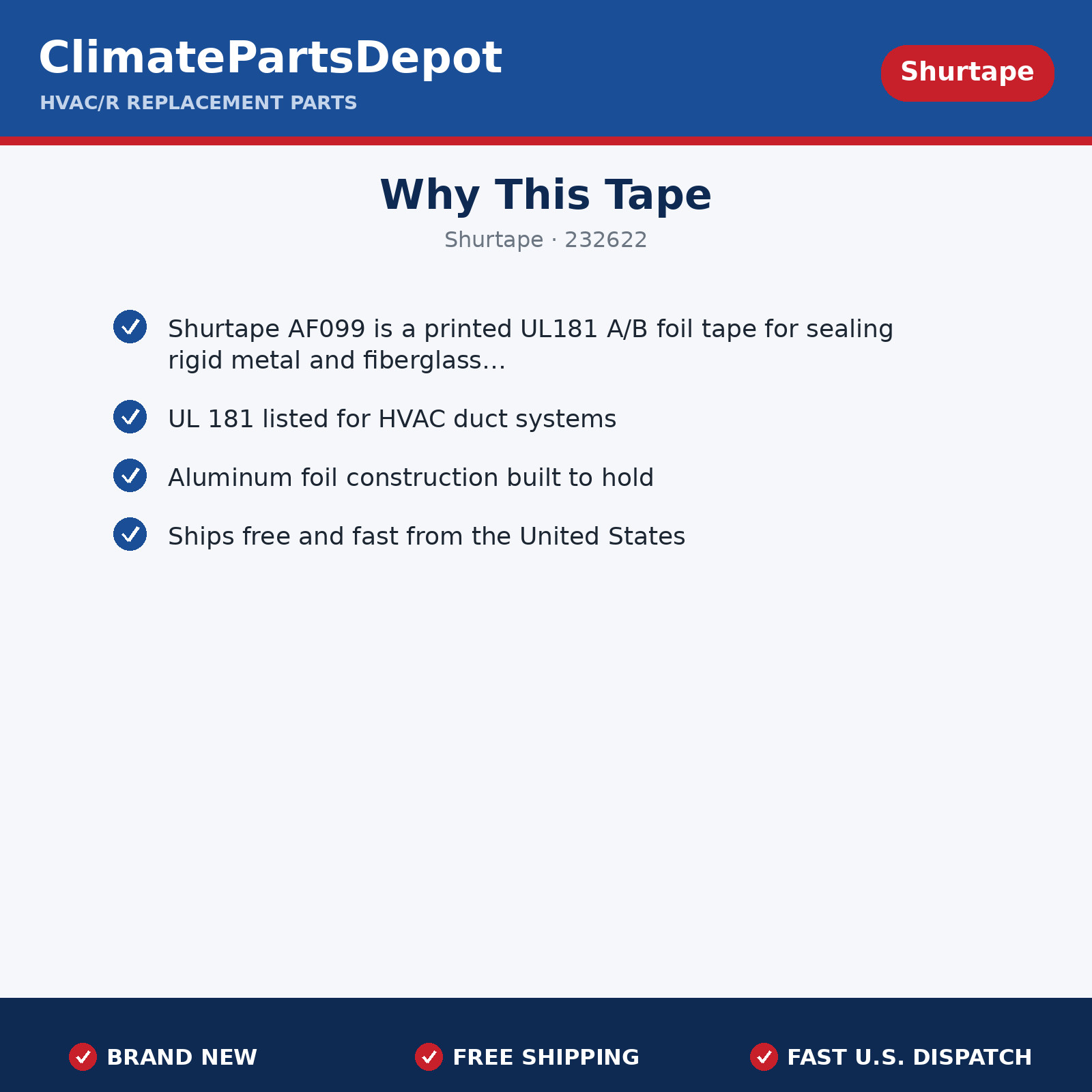 Aluminum Foil Tape, 2.5in x 60yd – HVAC Duct Sealing UL181 A/B FREE SHIPPING
