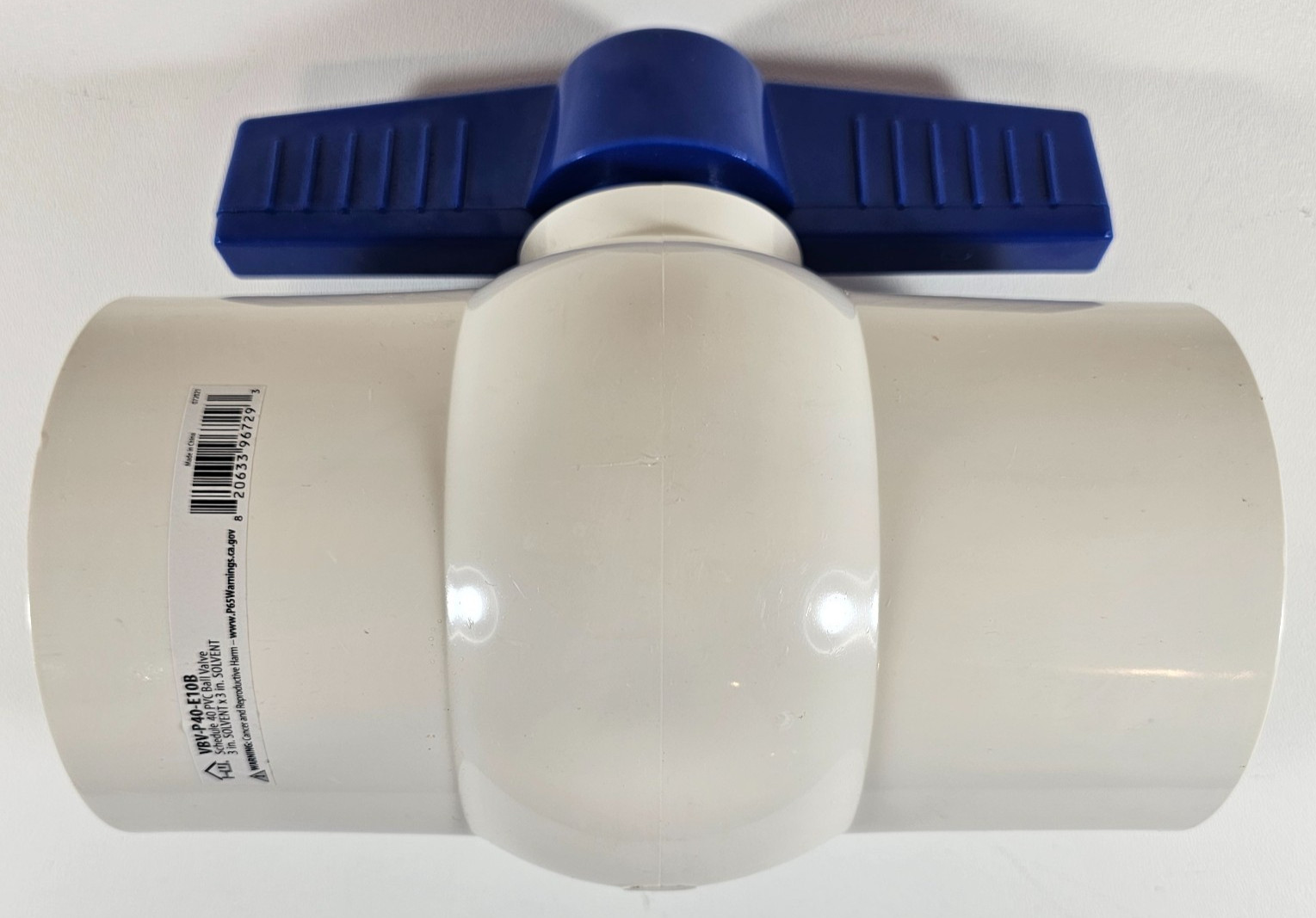 Homewerks Worldwide 3 in. Schedule 40 PVC Ball Valve Slip Joint VBV-P40-E10B