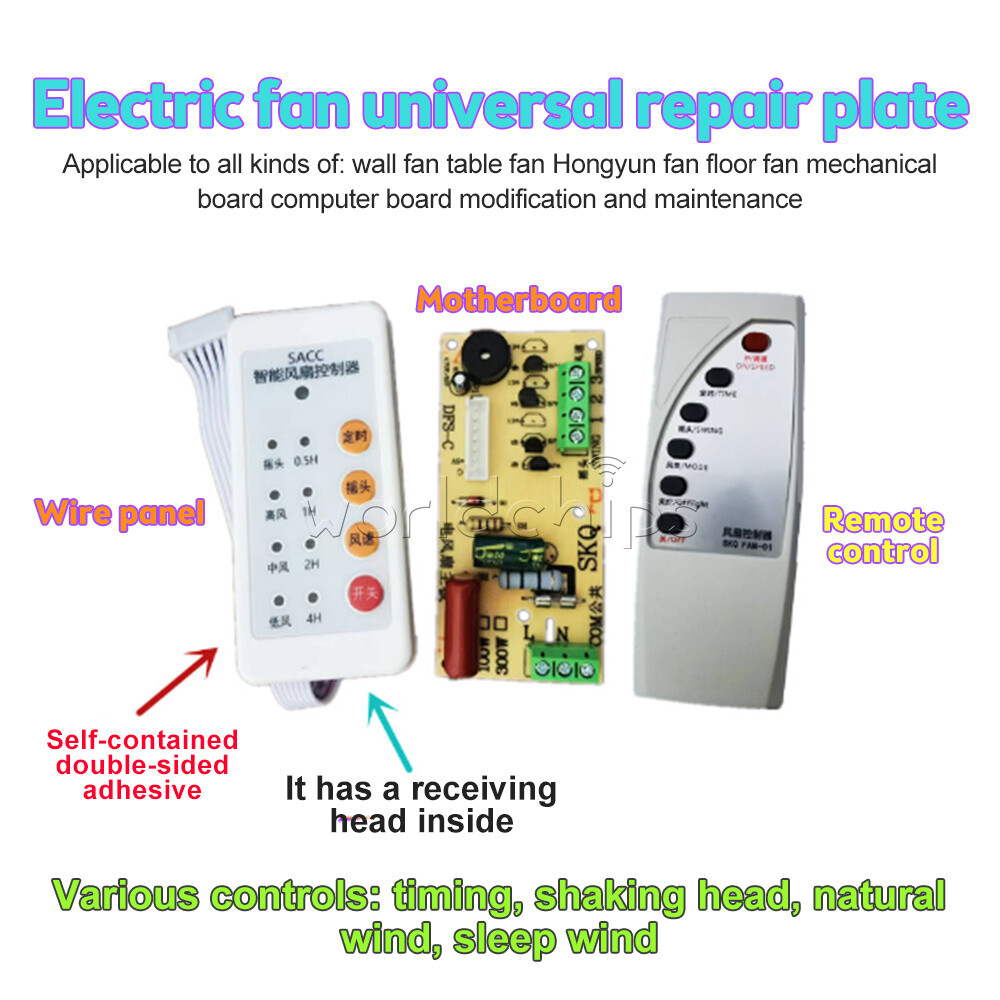 Universal Maintenance Board Remote Control Circuit Board for Electric Fan Repair