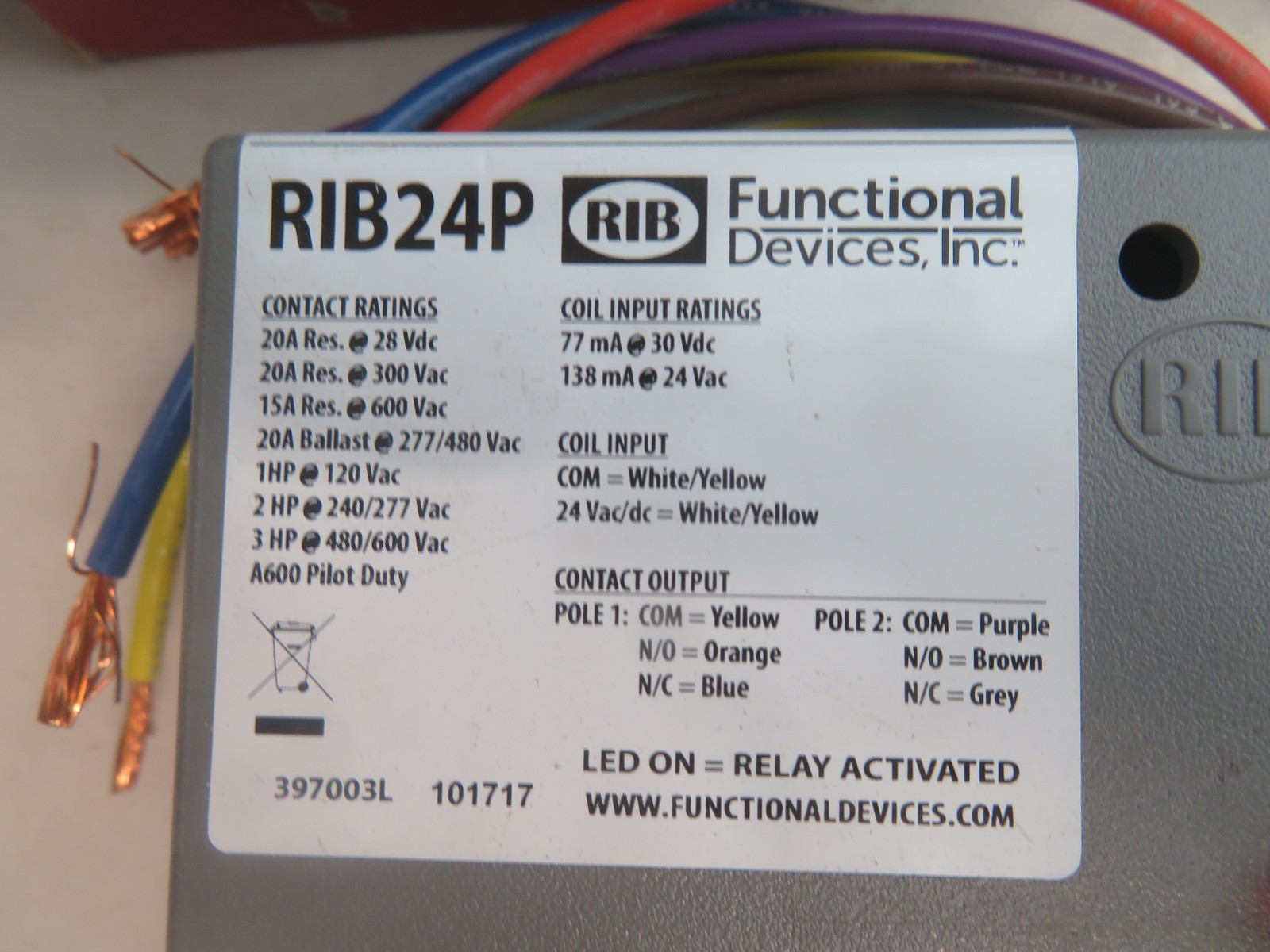 RIB RIB24P Enclosed Relay